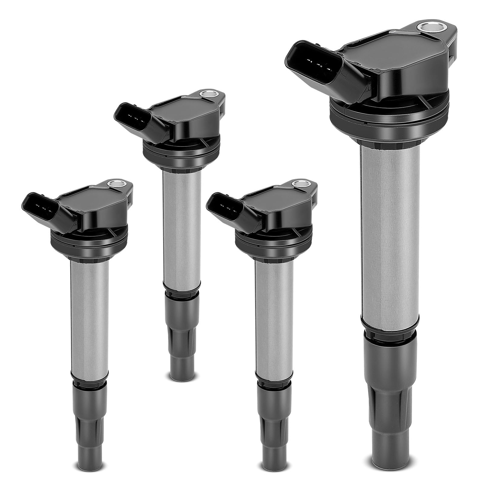 YHTAUTO Set of 4 Ignition Coil Pack Replacement for Toyota Corolla Matrix Prius Pontiac Vibe Lexus CT200H Scion xD iM 1.8L 2.0L L4, Replace 9091902258 9091902252