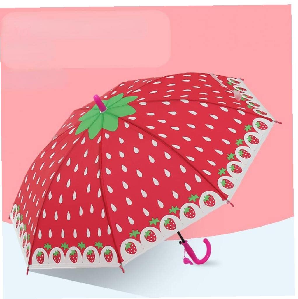 Children Umbrella Cartoon Fruit Strawberry Umbrella Cute Student Straight Umbrella