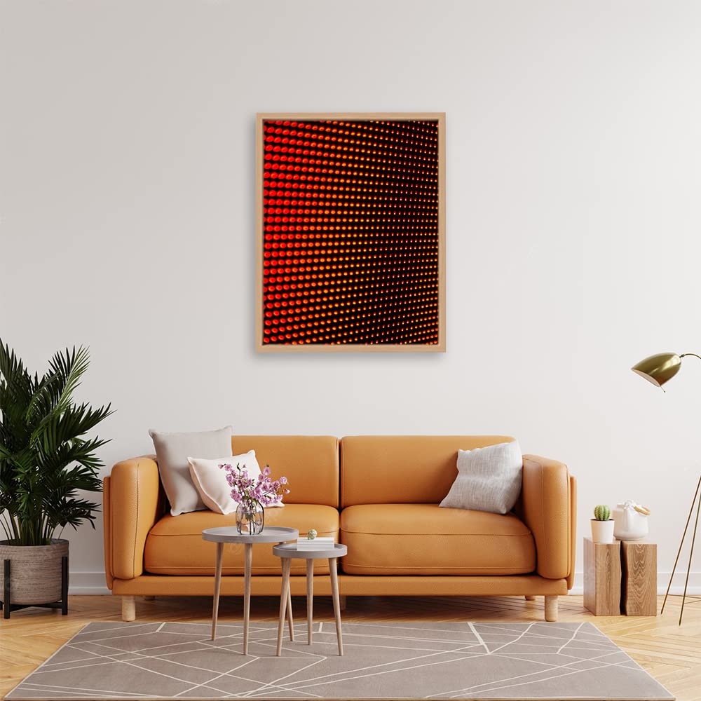 VERRE ART Printed Framed Canvas Painting for Home Decor Office Wall Studio Wall Living Room Decoration (22x34inch Wooden Floater) - Red Dotts