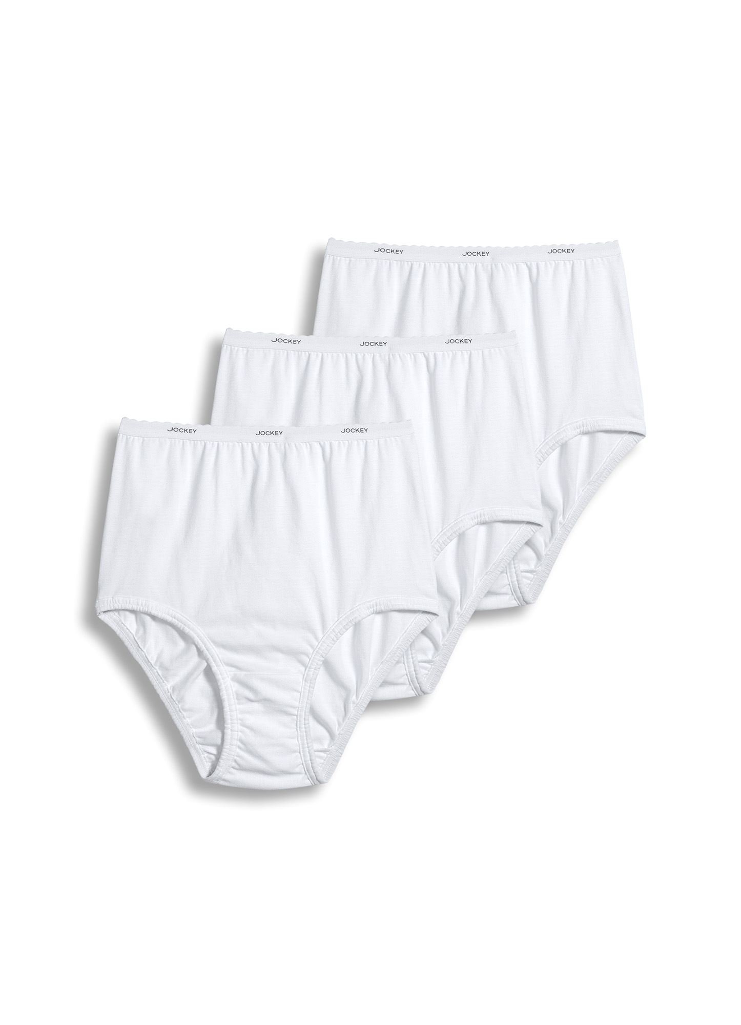 JockeyWomen's Underwear Classic Brief - 3 Pack, White, 7