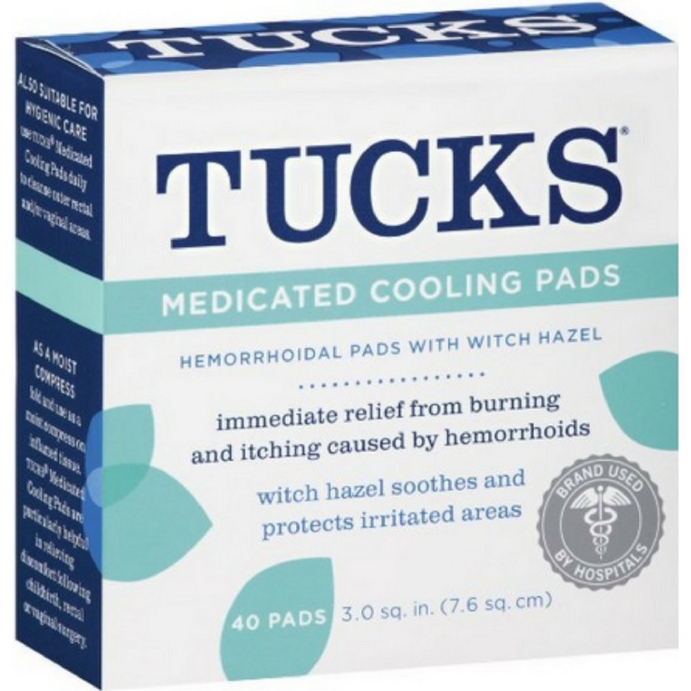 TUCKSMedicated Cooling Hemorrhoidal Pads, 40 Count (Pack of 12)