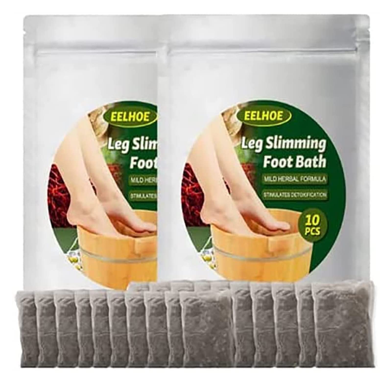 Lymphatic Drainage Ginger Foot Soak - Leg Slimming Foot Bath, Wormwood Foot Bath, Ginger Foot Bath Bag, Relieve Calf Muscles, Foot Reflexology Spa Relax Massage, Easy to Use