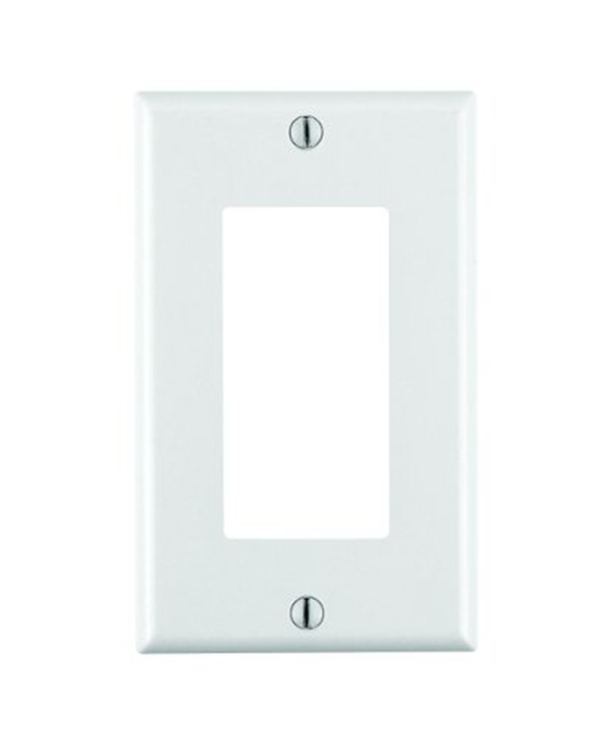 Leviton 80401-W 1-Gang Decora/GFCI Wallplate, Standard Size, Thermoset, Device Mount, White