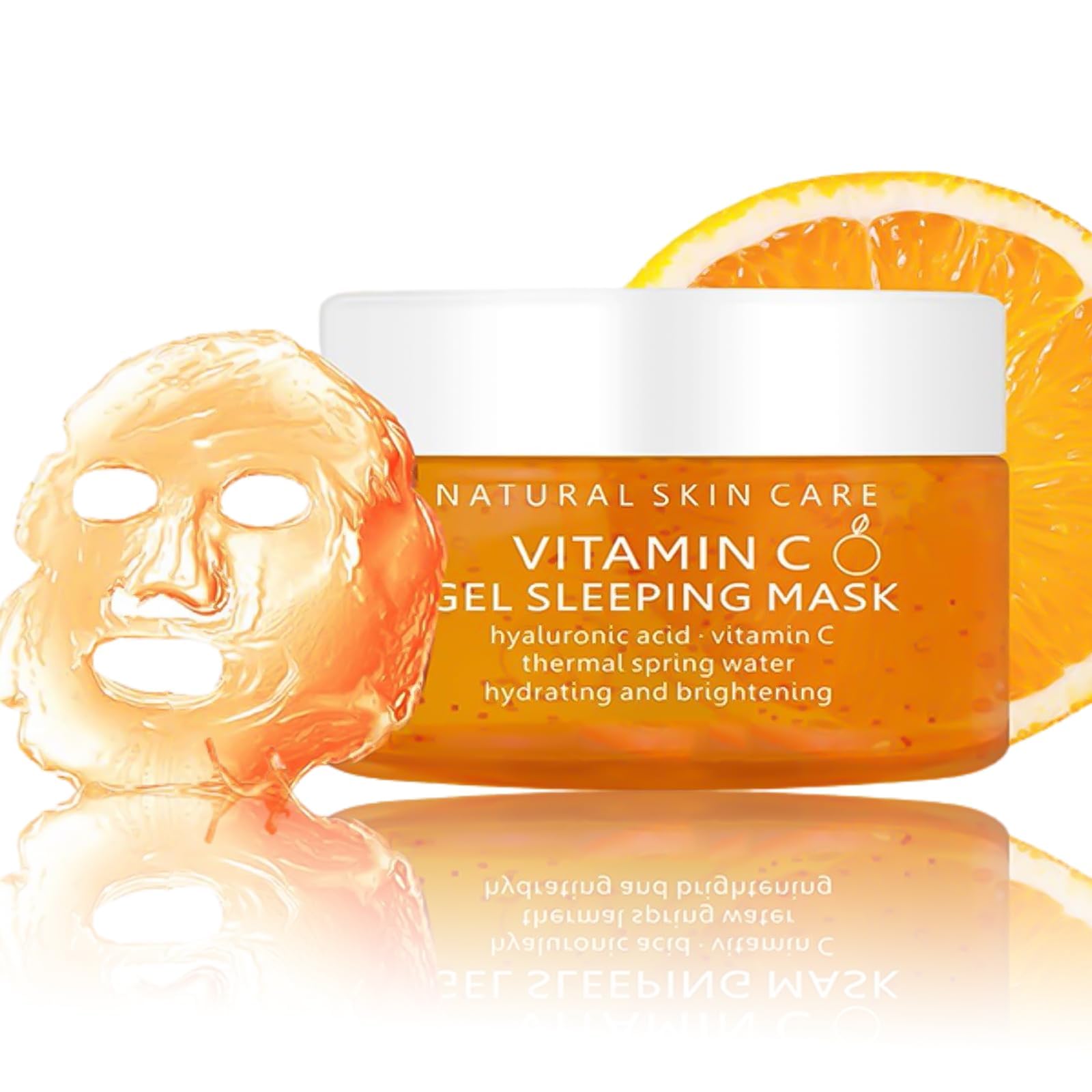 NALACAL Vitamin C Sleep Overnight Face Mask, 150g Hyaluronic Acid Moisturising Sleeping Mask For Shrink Pore, Hydrating & Brightening Gel Face Mask, Korean Face Mask, Vitamin C Anti Aging Face Cream