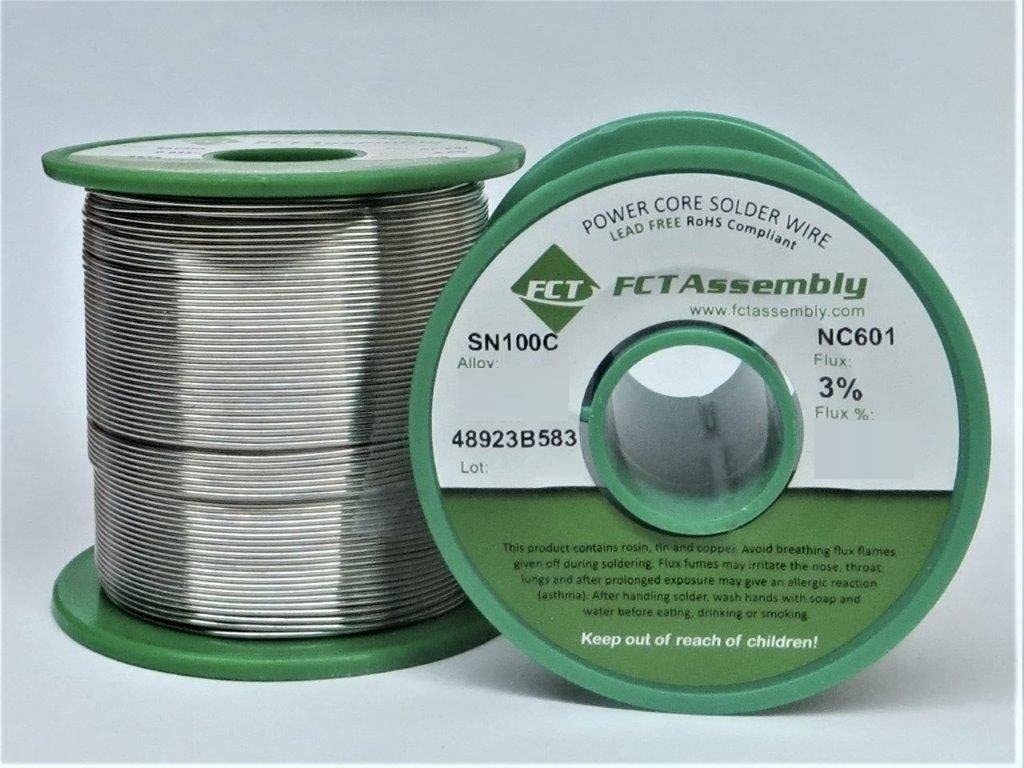 SN100C Wire Solder / 3% Flux-No Clean-.125" (1 lb. spool)