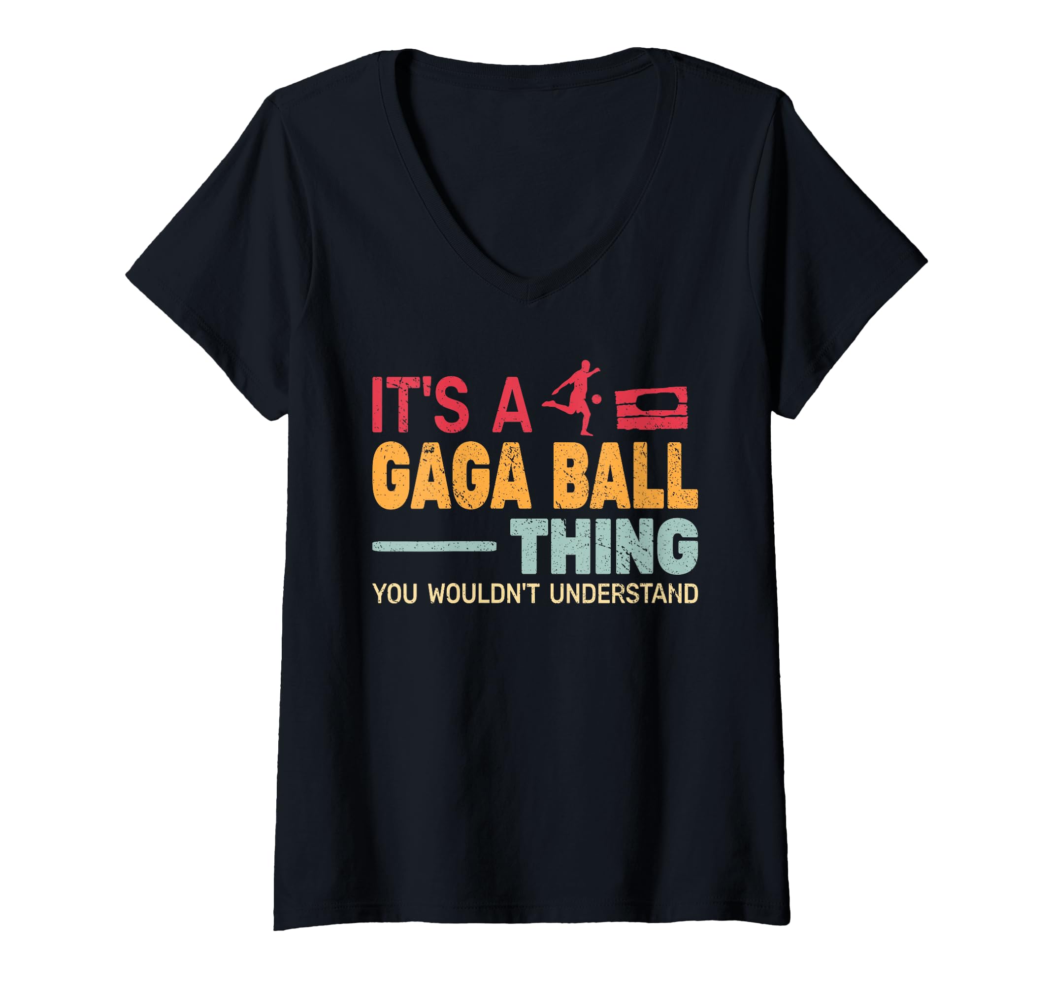 Womens It's a Gaga Ball Thing retro ball sports Gagaball V-Neck T-Shirt