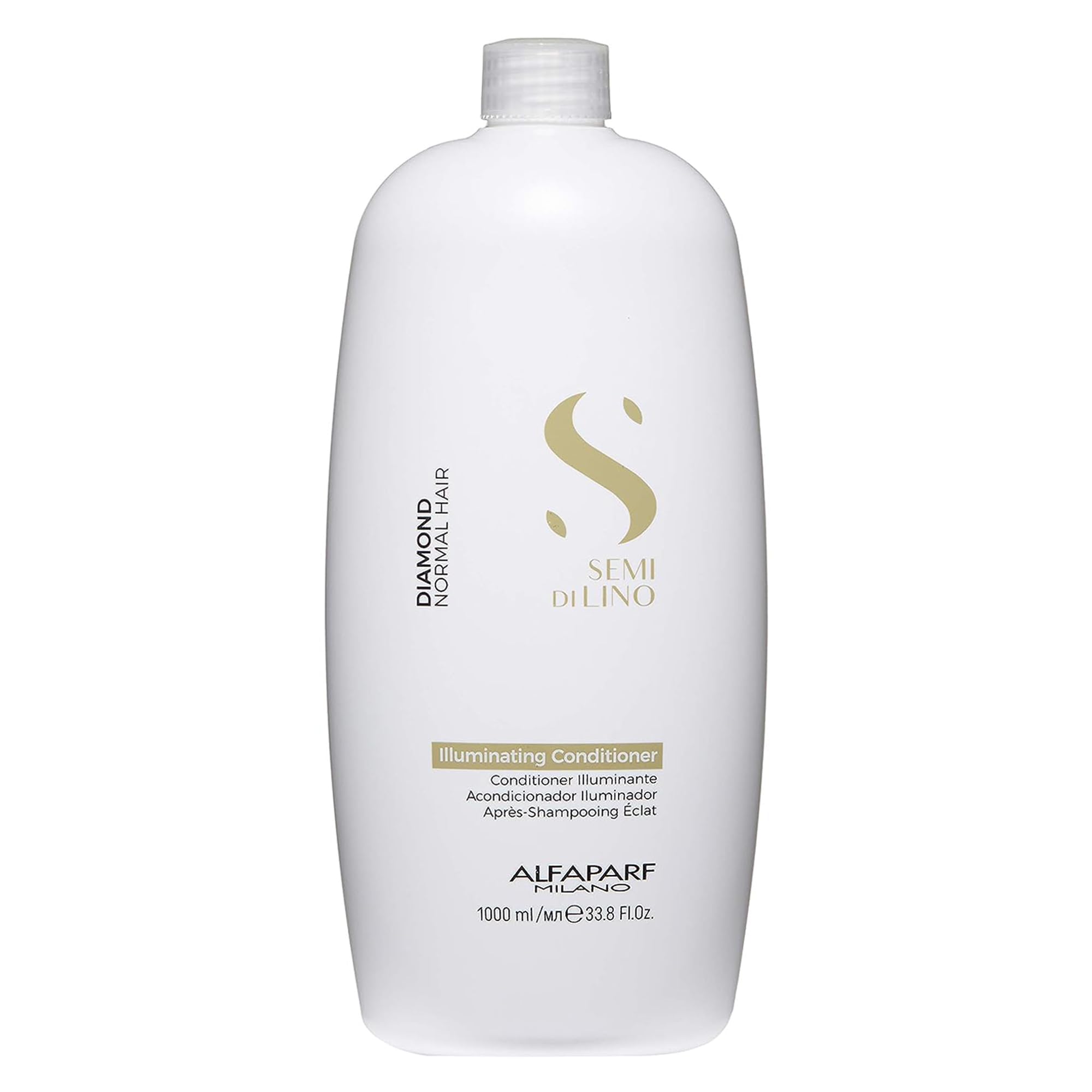 Alfaparf MilanoSemi Di Lino Diamond Illuminating Conditioner - Moisturizing Conditioner For Normal and Color Treated Hair - Sulfate & Paraben Free Professional Hair Care