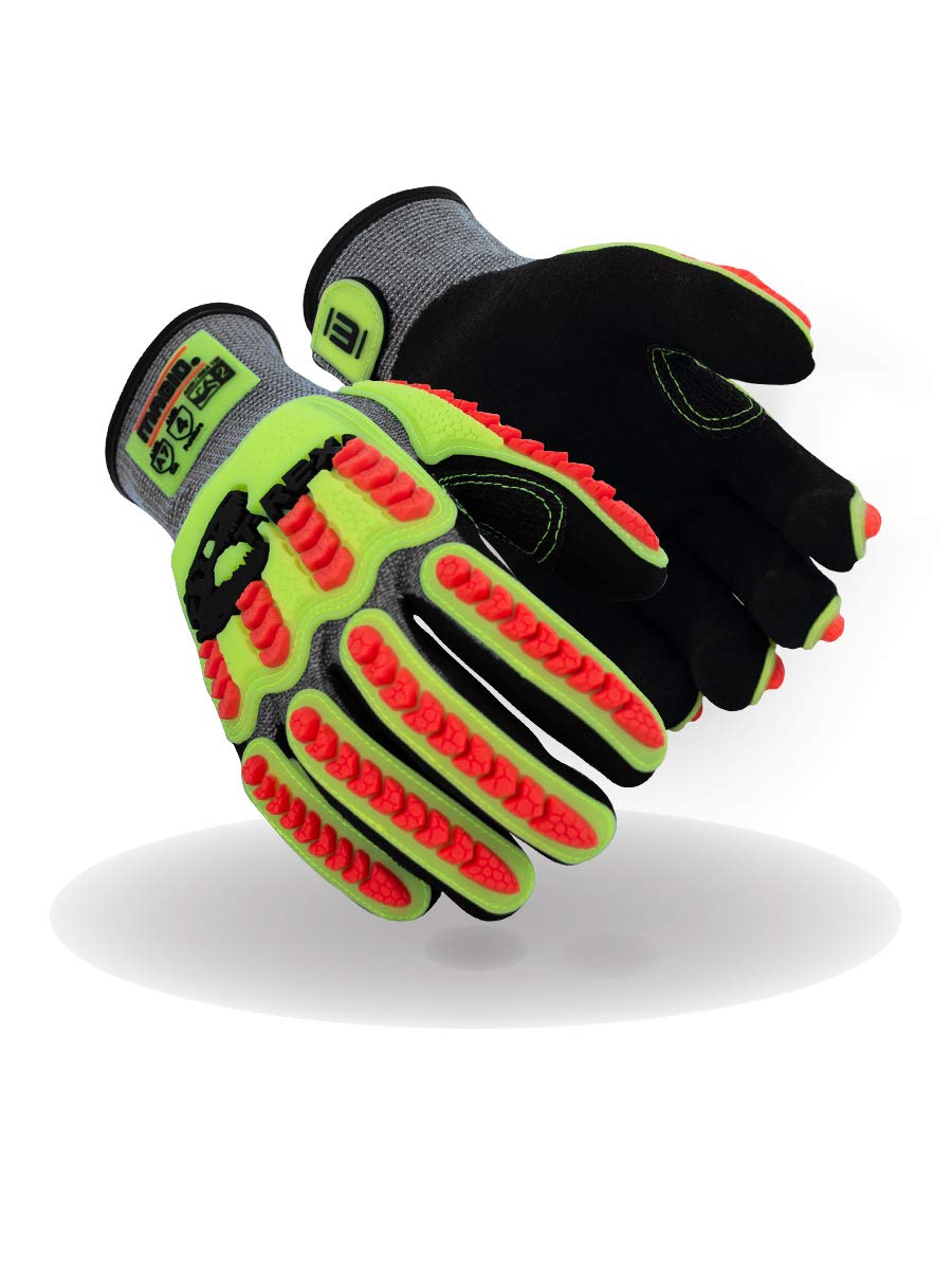 MAGID T-REX Flex Series TRX775 NitriX Grip Technology Palm Impact Glove – Cut Level A7 (1 Pair), 10/XL