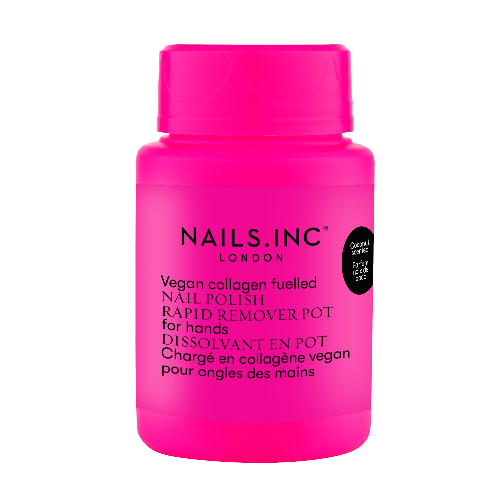 Nails.INC Vegan Collagen Fuelled Nail Polish Remover Pot, Rapid Remover Pot for Hands