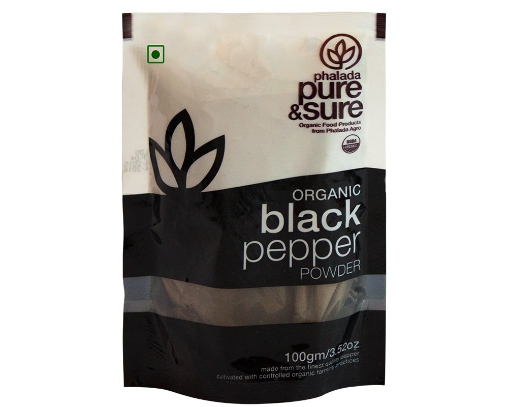 Phalada - Pure & Sure Organic Black Pepper Powder - 100 Gm