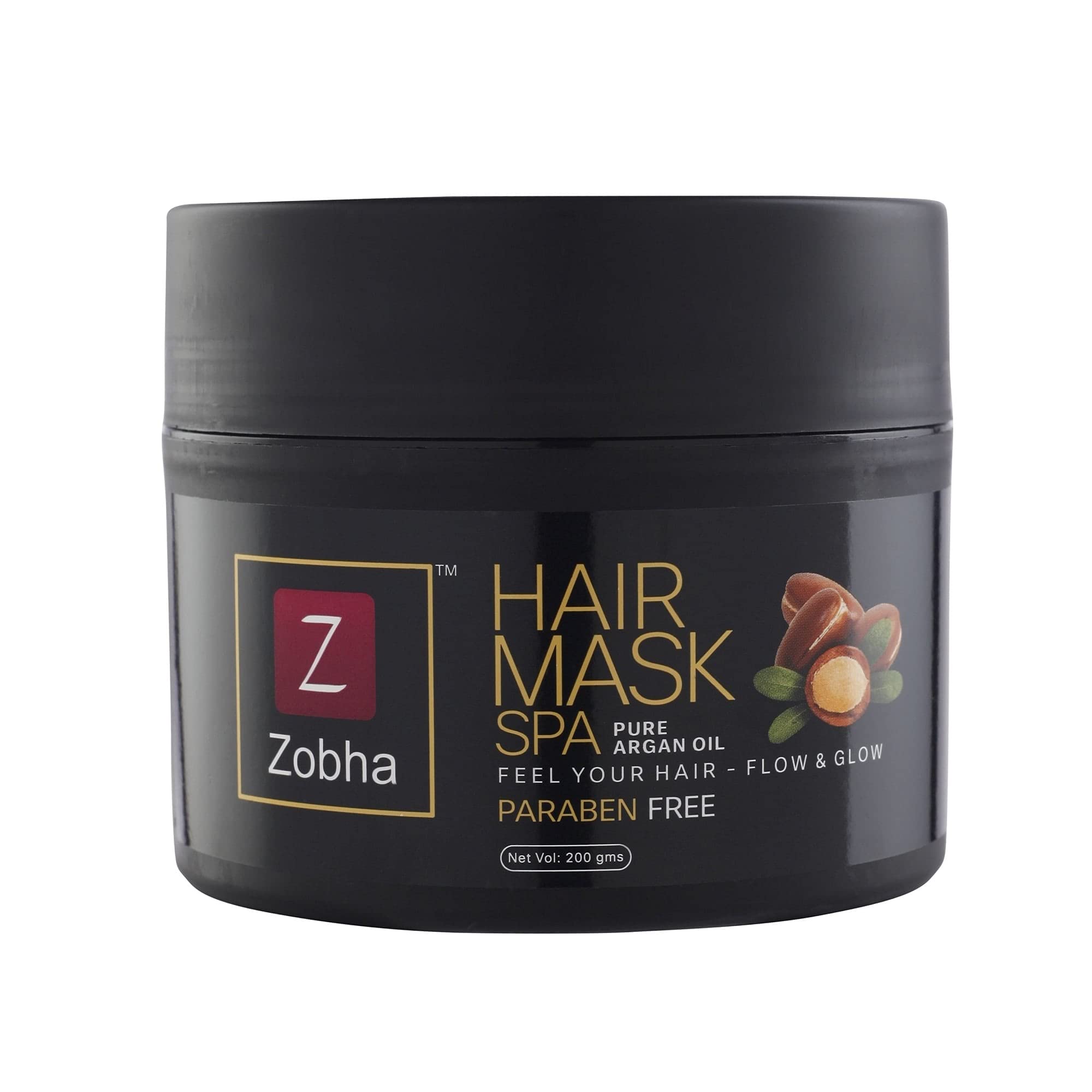 Zobha® Pure Argan Hair Mask Spa - Deep Conditioning & Hydration For Healthier Looking Hair - 200g