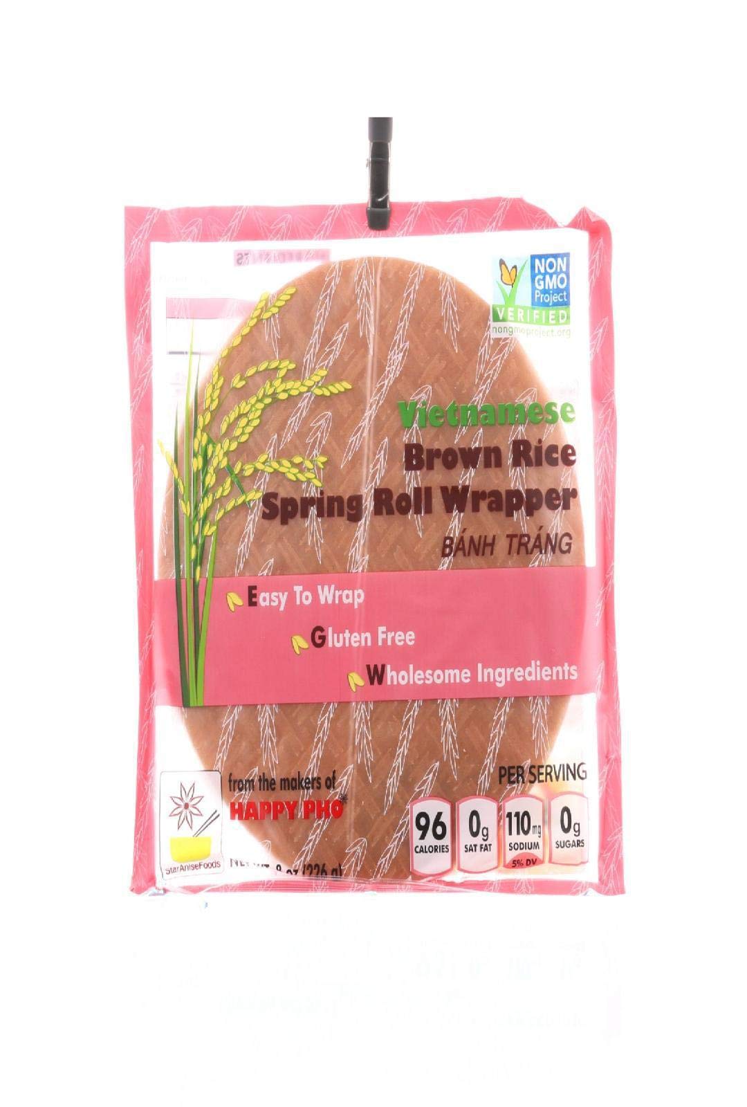 Star Anise Foods Spring Roll Wrapper - Brown Rice - Vietnamese - 8 oz -