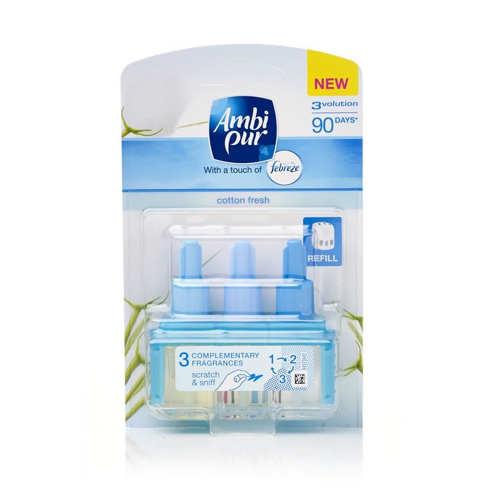 Ambi Pur 3Volution Refill 20ml (Pack of 12) (Cotton Fresh)