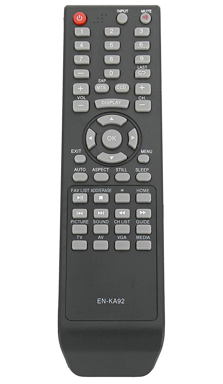 Replaced EN-KA92 Remote Control for Hisense LCD TV Supplied with Models 32D37, 32H3B1, 32H3B2, 32H3C, 32H3E, 40H3B, 40H3C, 40H3E