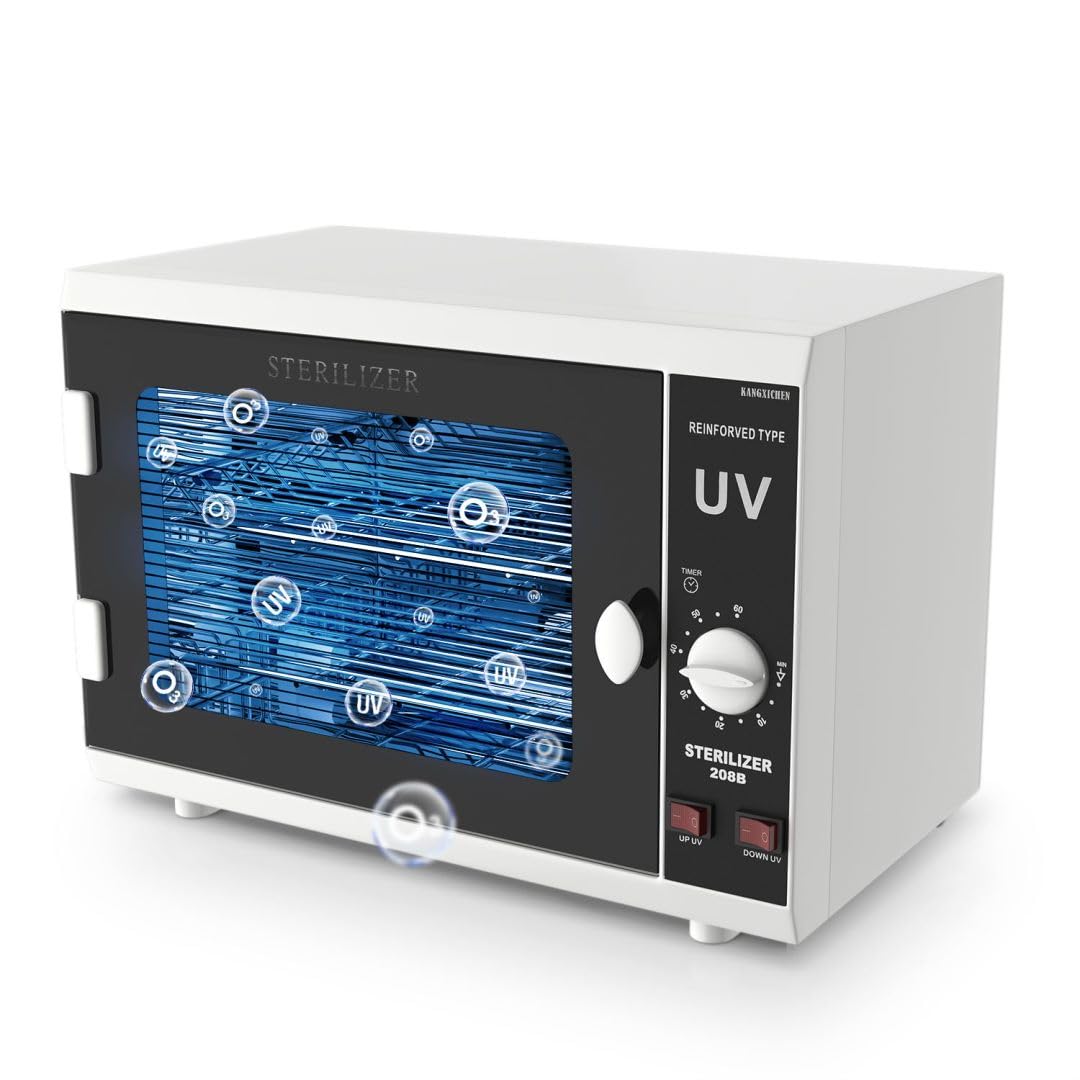 StateRiver UV Sterilizer Cabinet. Dual Lamp Ultraviolet Disinfection Cabinet with Timer Setting, Suitable for Sterilization and Disinfection of Various Items