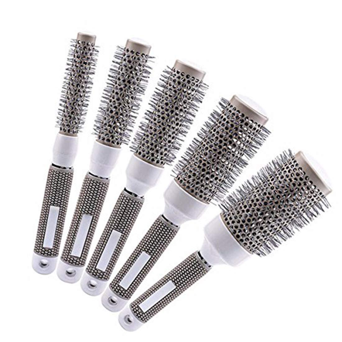 Ceramic Lonic Round Hair Brush Barrel Hairdressing Hair Salon Styling Barrel Curling Brush Tool Set（19mm 25mm 32mm 45mm 53mm）