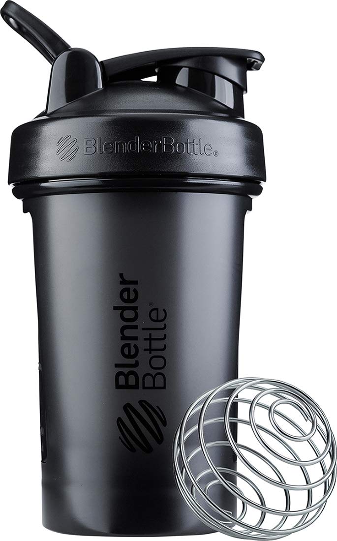 BlenderBottle Classic V2 Shaker Bottle Perfect for Protein Shakes and Pre Workout, 20-Ounce, Black