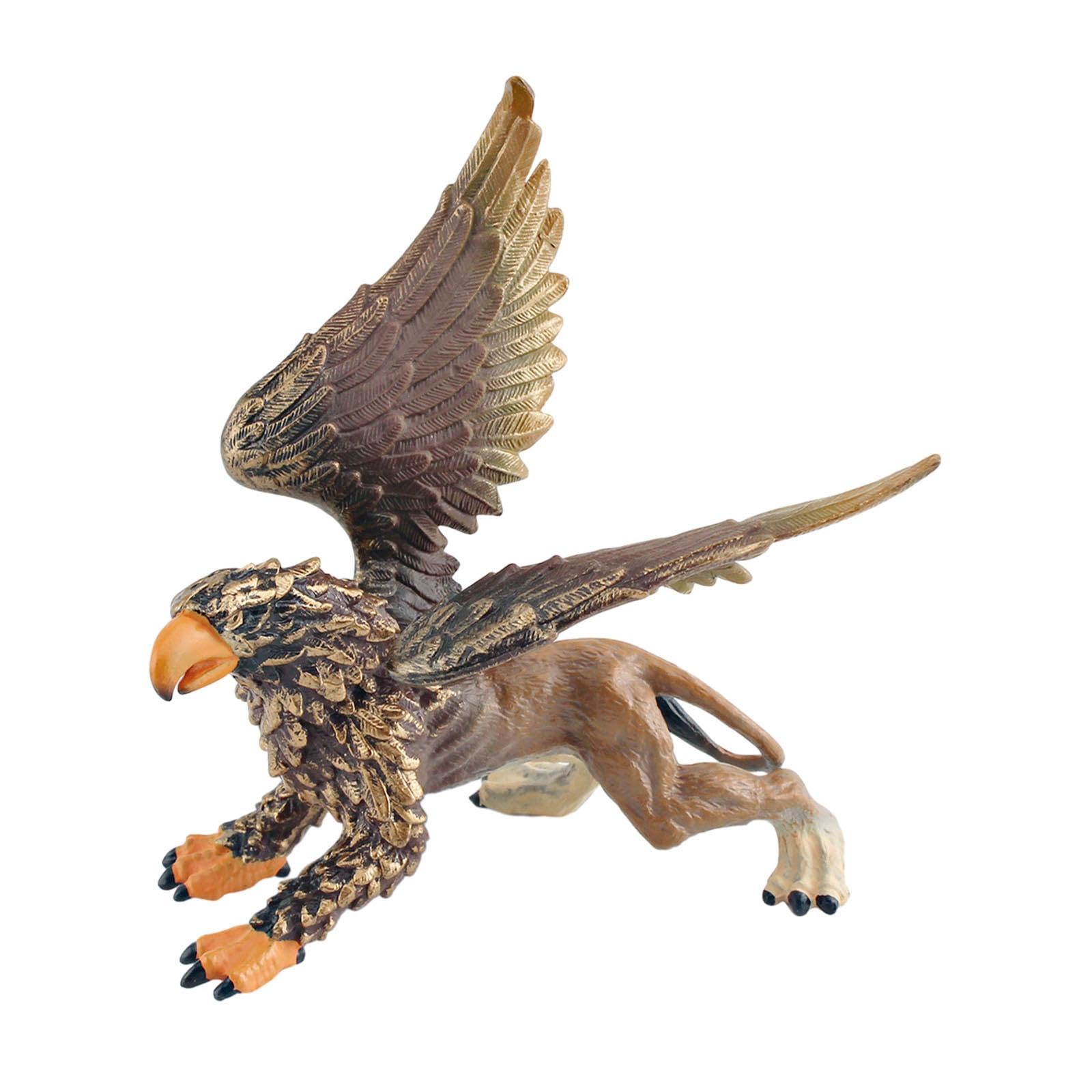 Luwecf Realistic Griffin Monster Mythical Griffin Figures Mythical Creature Figurine Mythical Toy Figures Simulation Griffin Play Set Ornament Gift for Kids Children Boys Girls