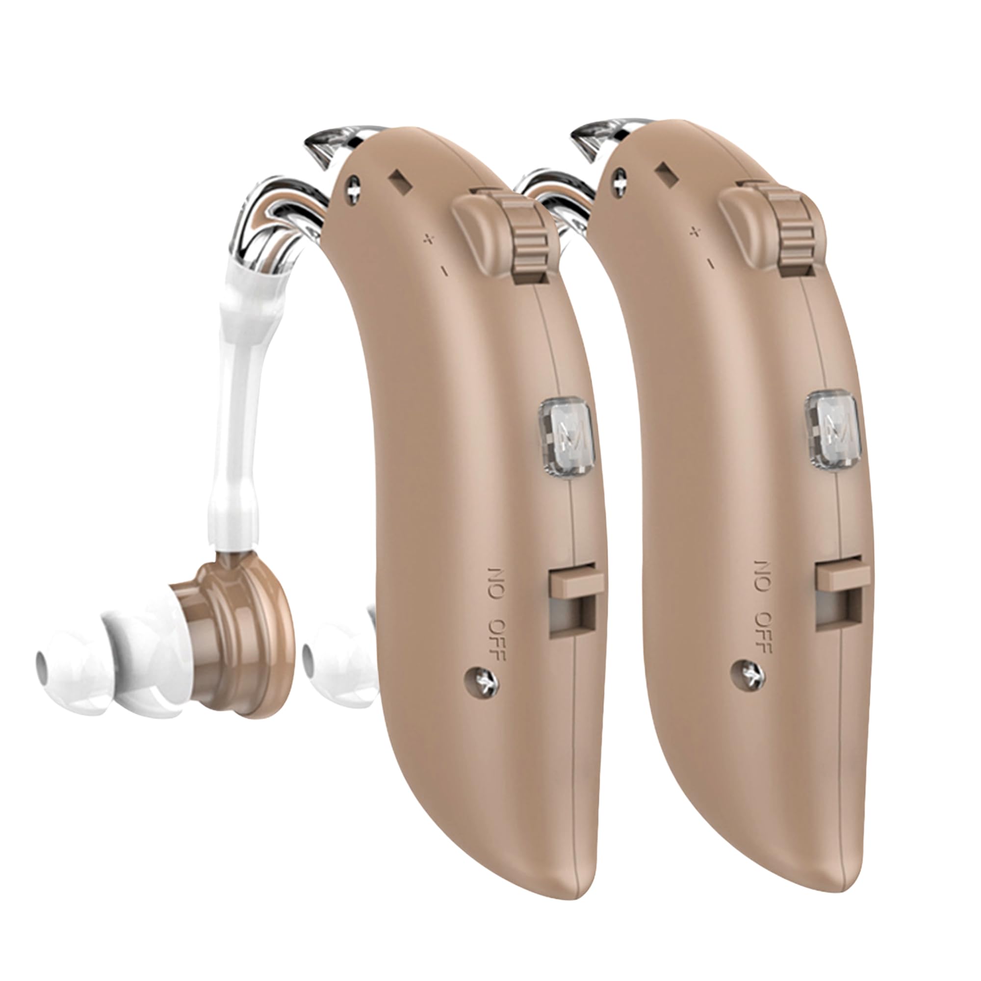 Rechargeable Hearing Aids with Type-C - Hearing Aids for Seniors with Severe Hearing Loss (Pair) - Comfort Design Hearing Aid - Hearing Aids for Seniors Rechargeable with Noise Cancelling (Beige) - Hearing aids Rechargeable