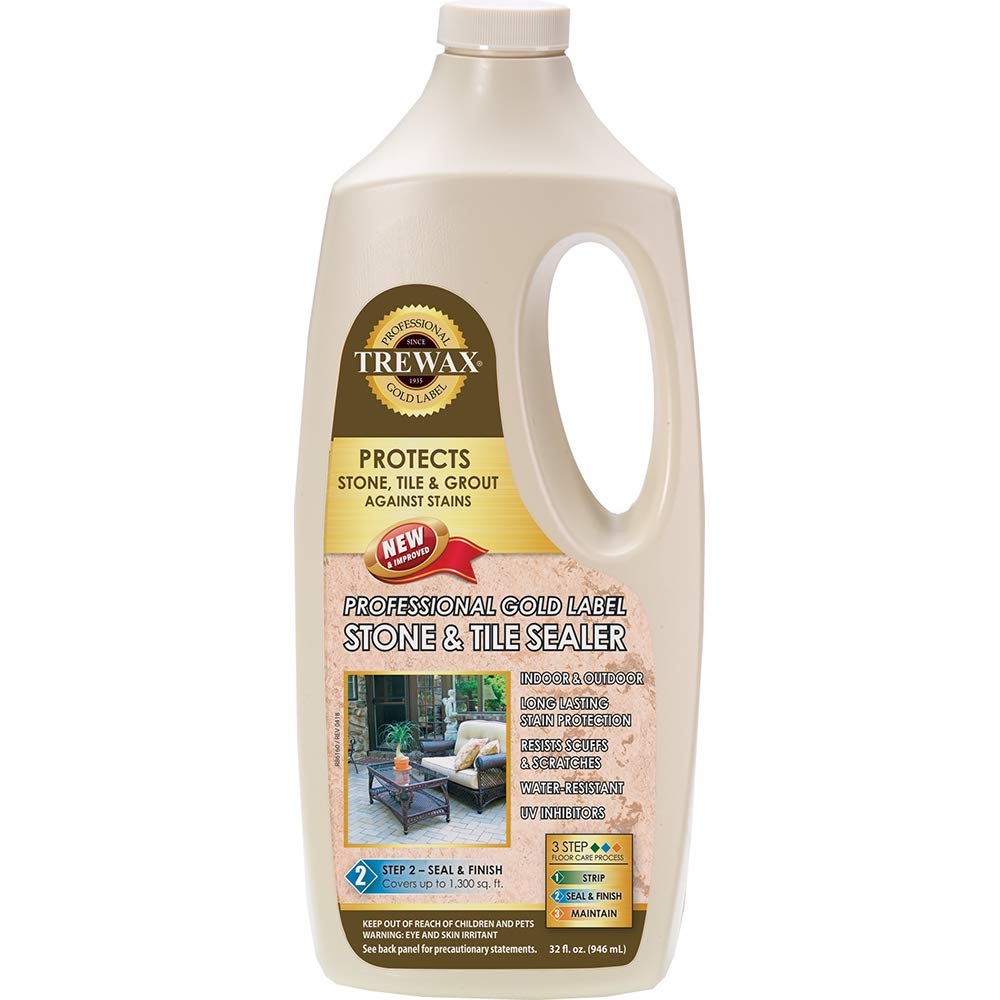 TrewaxProfessional Gold Label Stone and Tile Sealer, Concrete Sealer, 32-Fluid Ounce