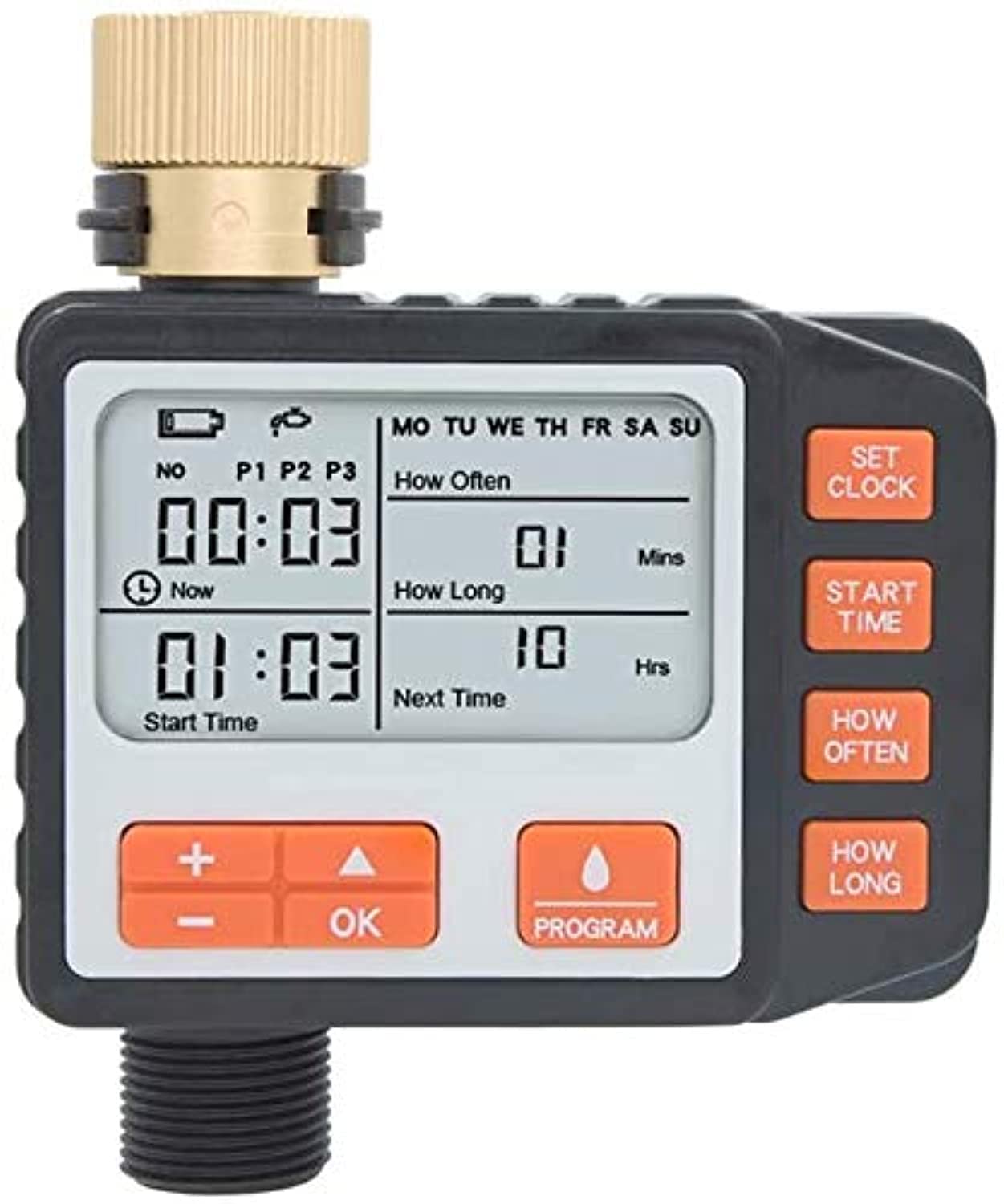 ShowTopHose Timer, Water Timer Electronic Sprinkler Timer Multi Smart Single-Outlet Water Hose Timer Outdoor IP65 Waterproof Automatic Programmable Controller Irrigation System