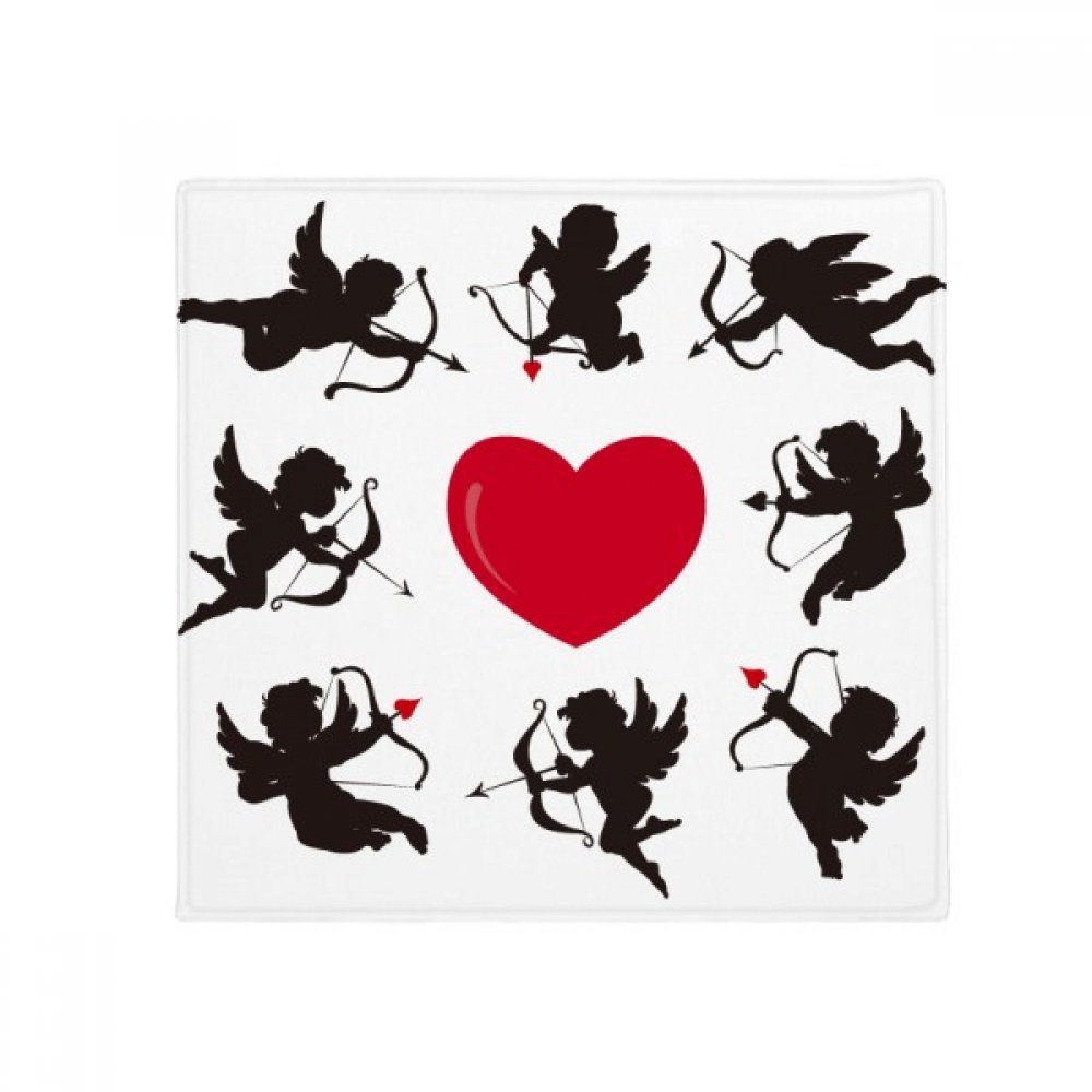 DIYthinker Cupid Angel Red Heart Comination Pattern Anti-Slip Floor Pet Mat Square Home Kitchen Door 80Cm Gift