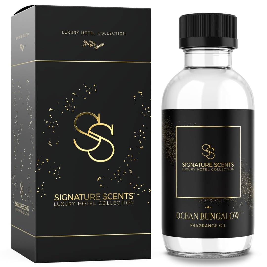 Signature Scents - Luxury Hotel Collection - Hotel Fragrance Oil - Diffuser Oil Blends for Aromatherapy (Ocean Bungalow) 4.05 Fl Oz (120ml)