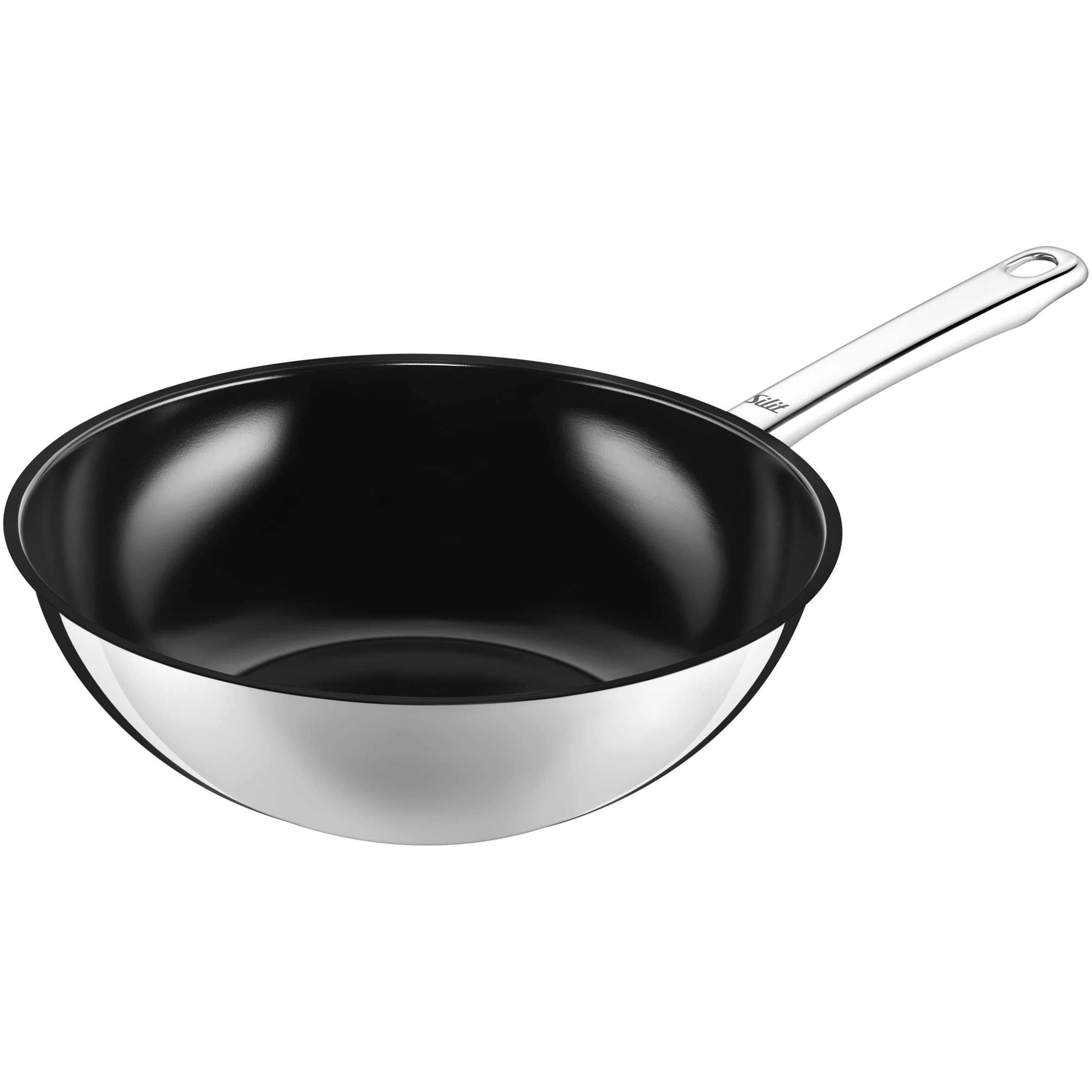 Silit 2137263753 Wuhan Original Wok Pan, Large, Silver