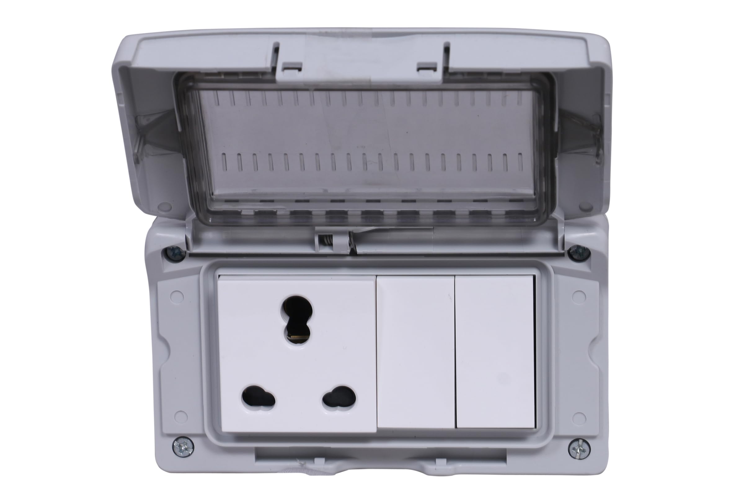 Legrand Plexo Box 4 Module Waterproof Enclosure with 1 16A Socket and 2 16A Switch |Combi Box|