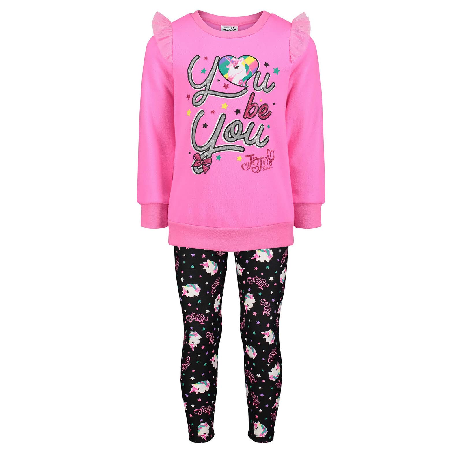 JoJo Siwa Ruffle Pullover Fleece Sweatshirt & Leggings Set