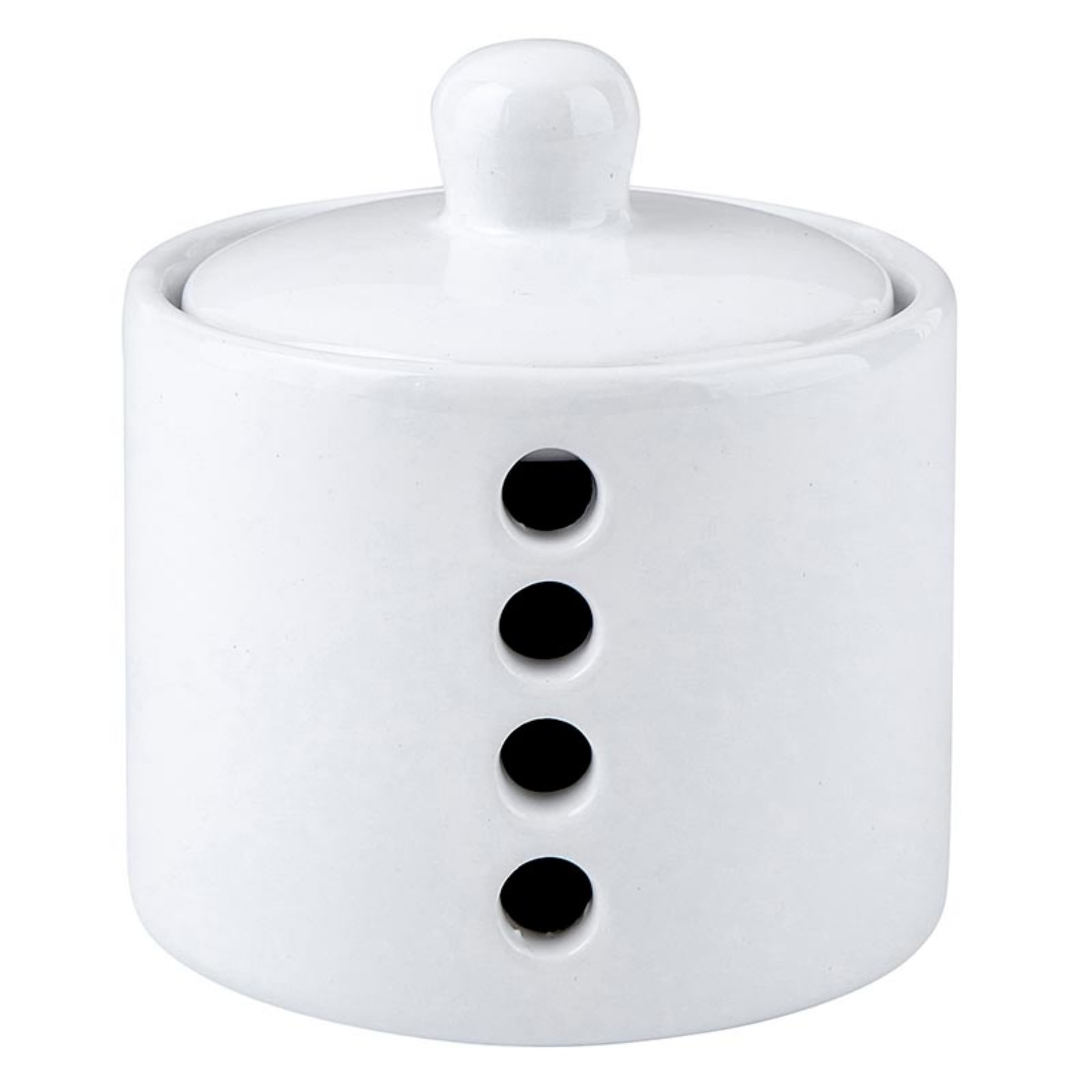 Santa Barbara Design StudioGarlic Keeper Modern Ceramic Countertop Garlic Storage Container, 4" x 3.75", White