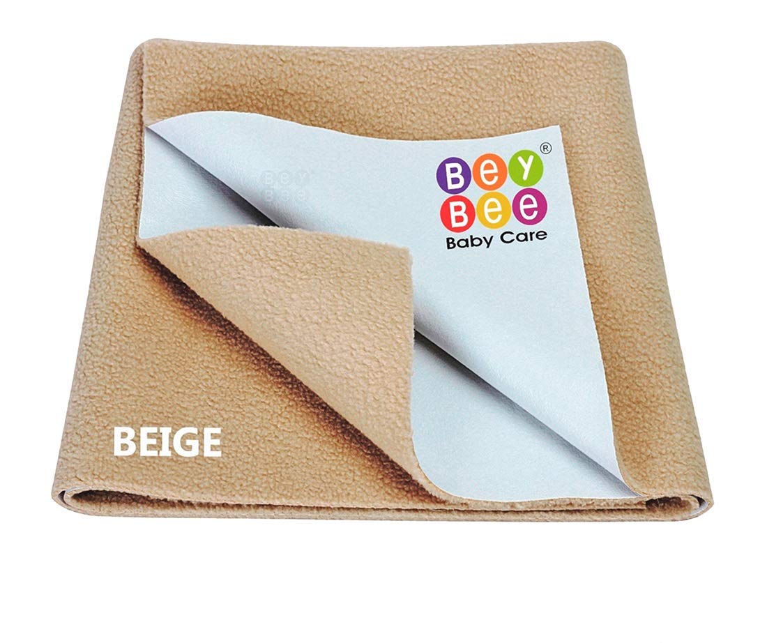 Beybee Quick Dry Baby Bed Protector Waterproof Sheet - Medium (Beige)