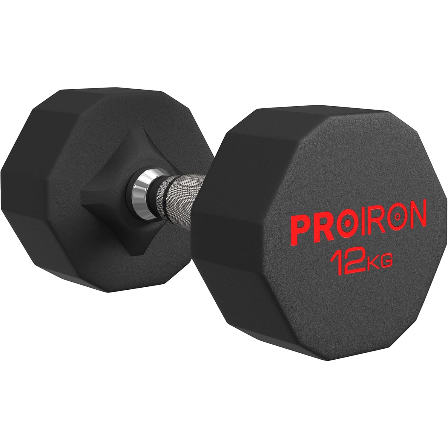 PROIRON Rubber Dumbbells Odorless, Steel Weights Set Men Women Home Gym 3kg 5kg 8kg 10kg 12kg 16kg 20kg 24kg Fitness Training Exercise Body Strength Lifting Equipment (Pair or Single)