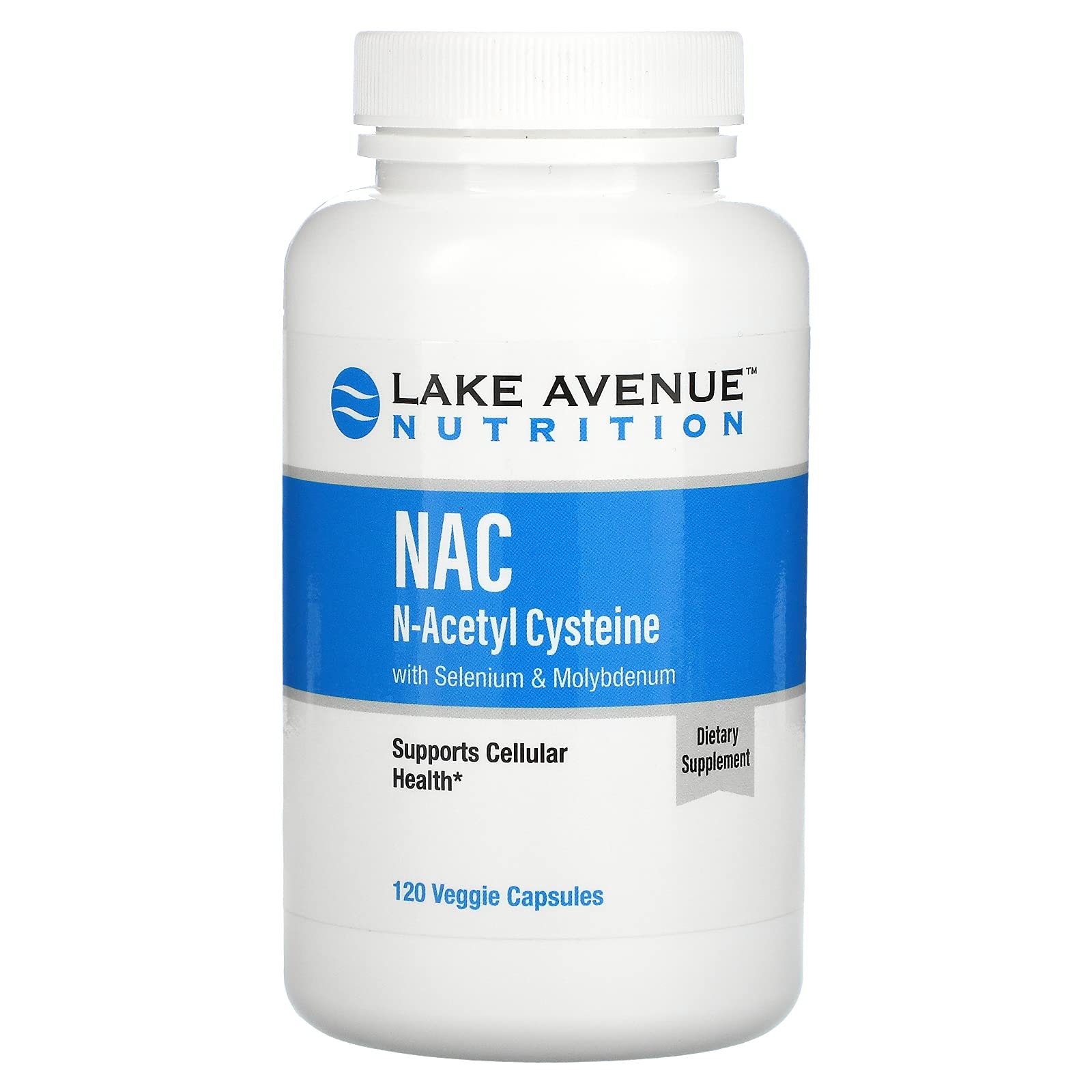 Lake Avenue Nutrition, NAC, N-Acetyl Cysteine with Selenium & Molybdenum, 600 mg, 120 Veggie Capsules