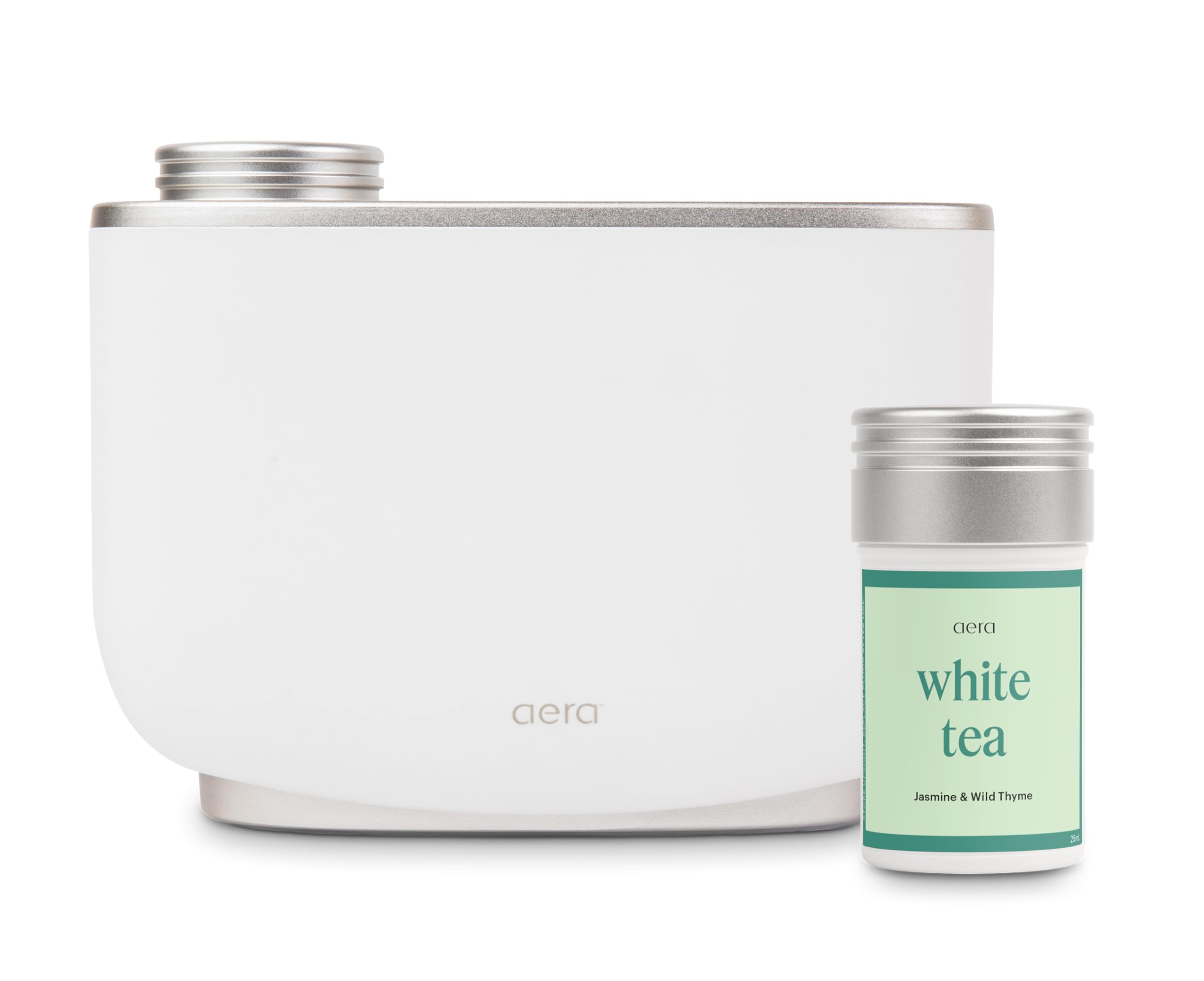 AERASmart Home Fragrance Diffuser and White Tea Scent Refill Bundle - Alexa Compatible, Hypoallergenic, Family and Pet Safe, App Controlled