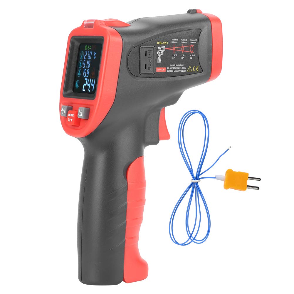 AMONIDA Infrared Thermometer,Non‑Contact Hand‑Held ‑50℃‑650℃ Measuring Temperature Range Industrial Portable Thermometer Lcd Color Screen