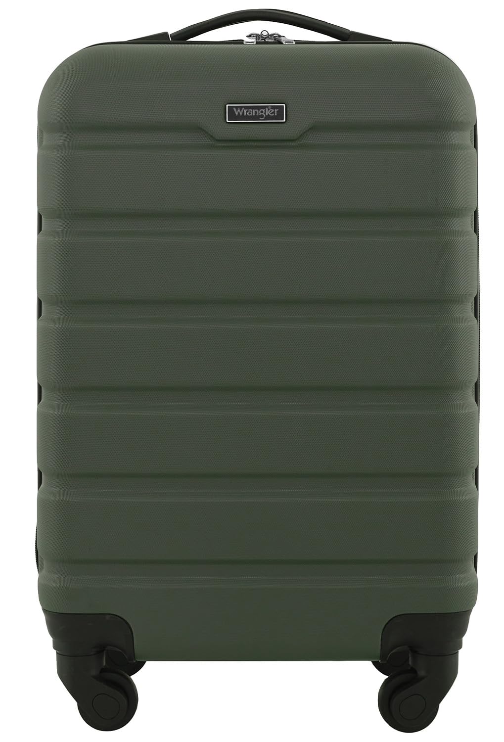 Wrangler 20" Hardside Carry-On Spinner Luggage, Olive, 22-Inch