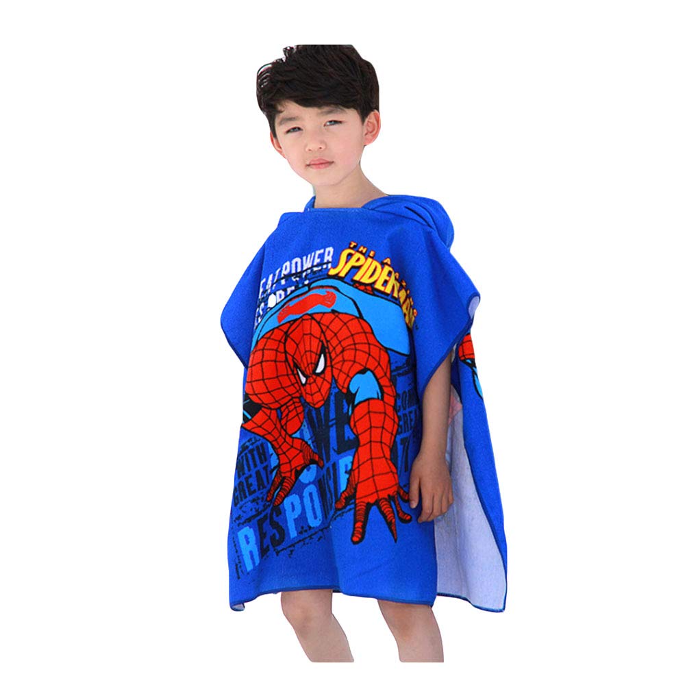 Oban Kid's Spiderman Print Soft Hooded Beach Towel