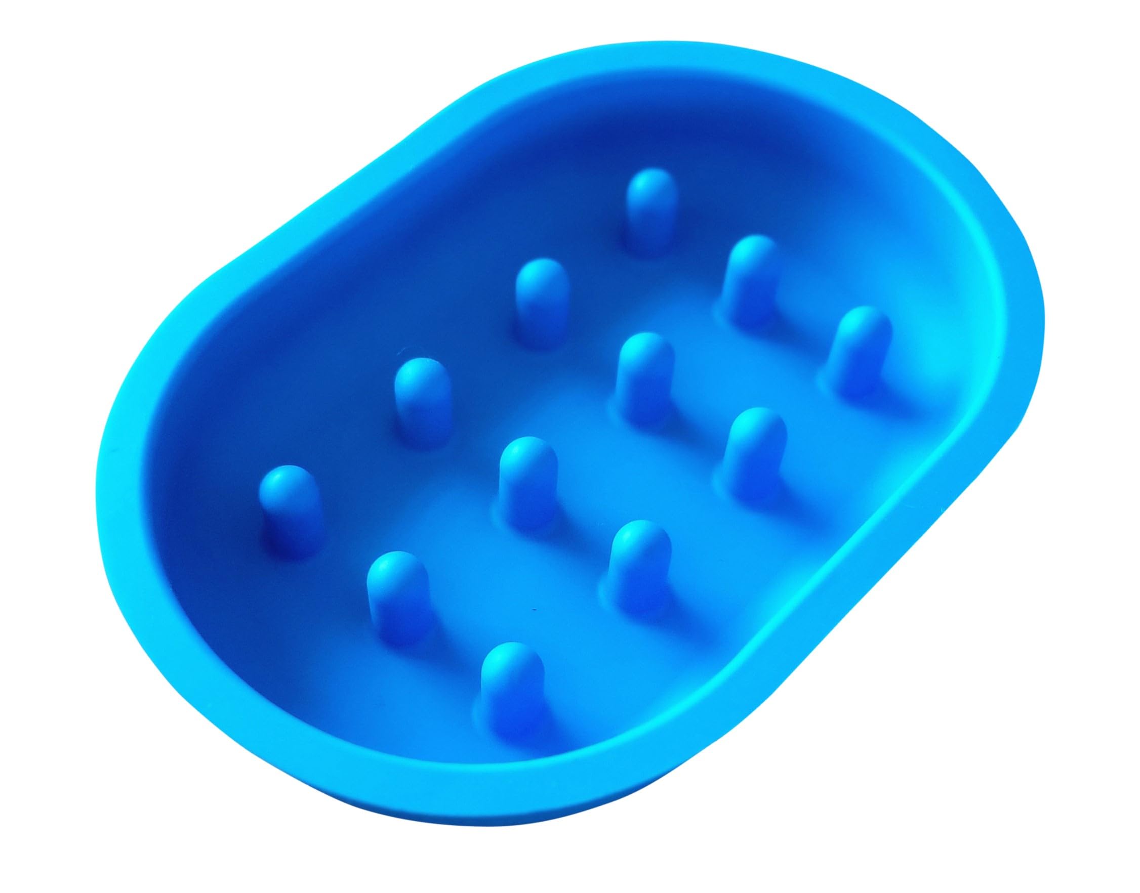 Slow Feeder Bowl Compatible with Sureflap Surefeed Feeders - BPA Free & Dishwasher Safe Silicone Slow Feeder Bowl for Small & Med Breed, Non-Slip Puzzle Cat Food Bowl, Perfect for Fast Eaters (Blue)