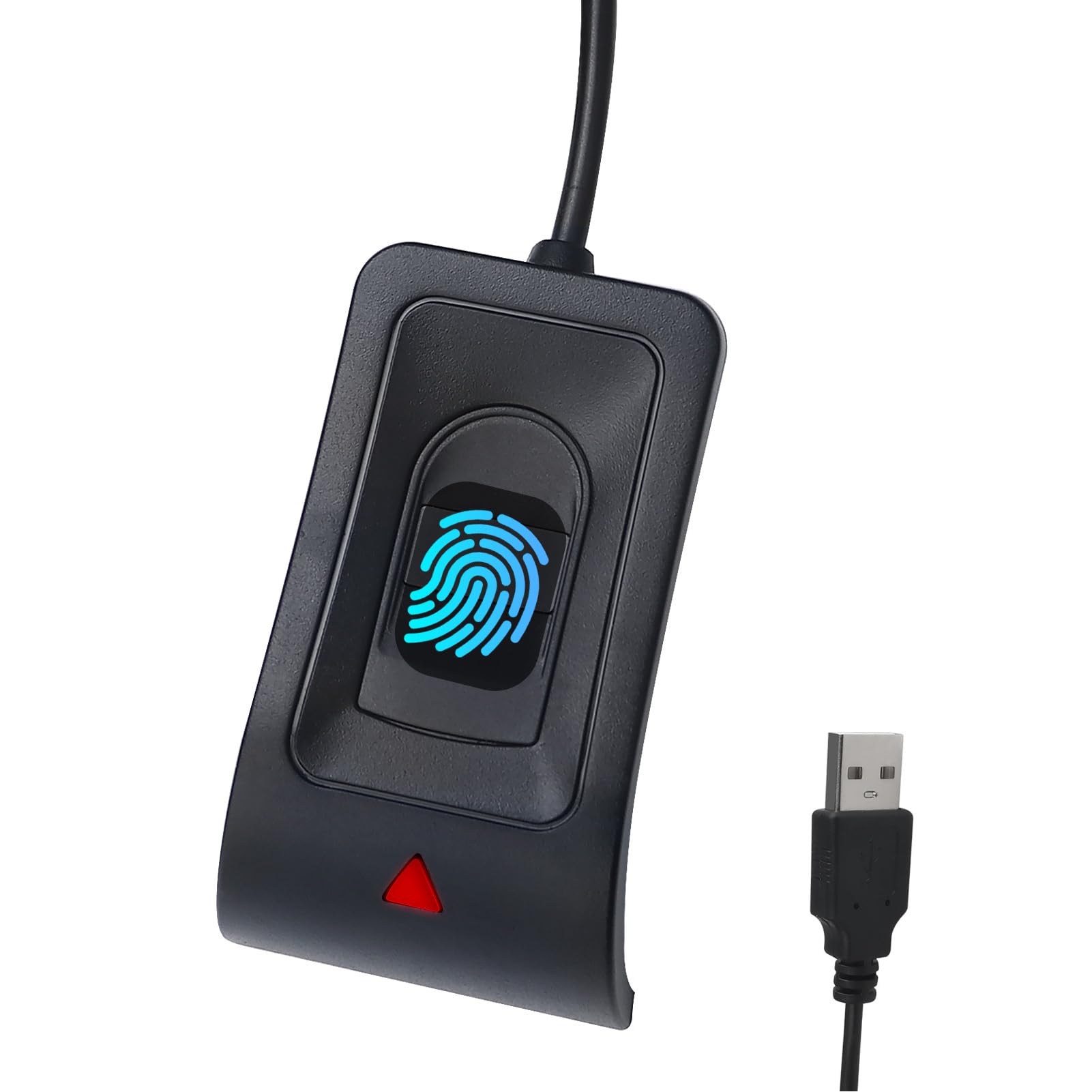 Desktop USB Fingerprint Reader, Computer Fingerprint Key Reader, USB Security Key with Extension Cable for Windows, Recognition