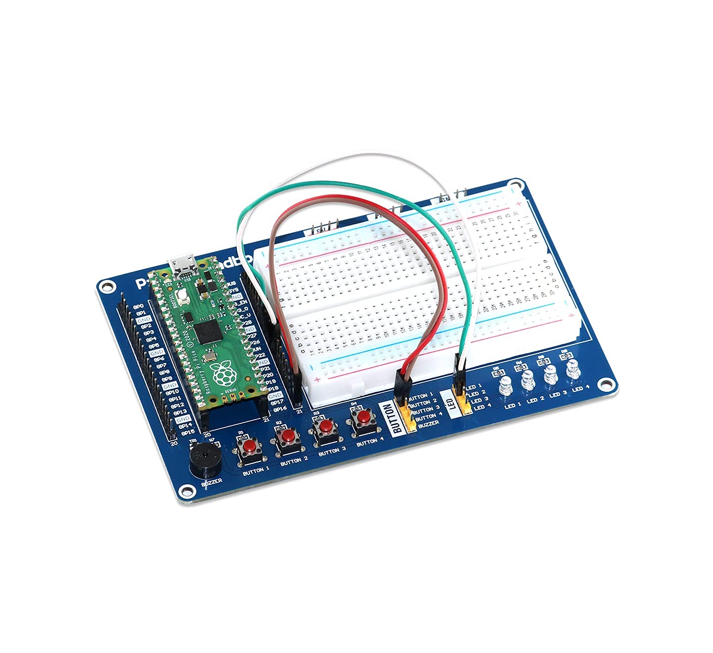 sb components Raspberry Pi Pico Board with Raspberry Pi Pico Breadboard Kit, Multi-Purpose Raspberry Pi Pico Breadboard Kit