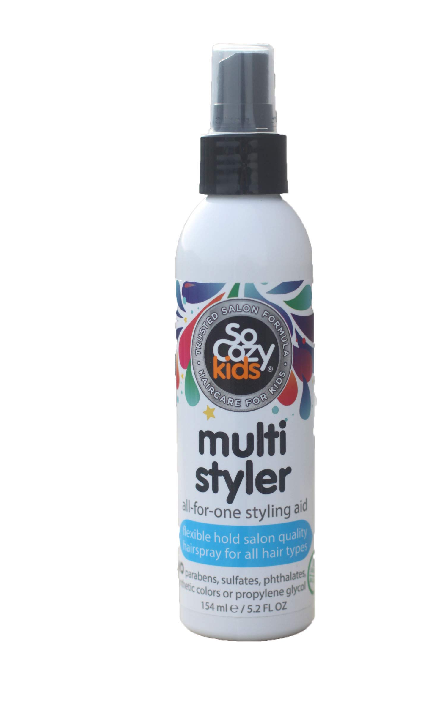 SO COZY Multi Styler, Styling Hair Spray for Kids, Safe for Everyday Use (5.2 Fl Oz) Holds Like a Light Gel, Gentle Formula with Quinoa, Vitamin B5 & Aloe, No Parabens, Sulfates or Synthetic Colors