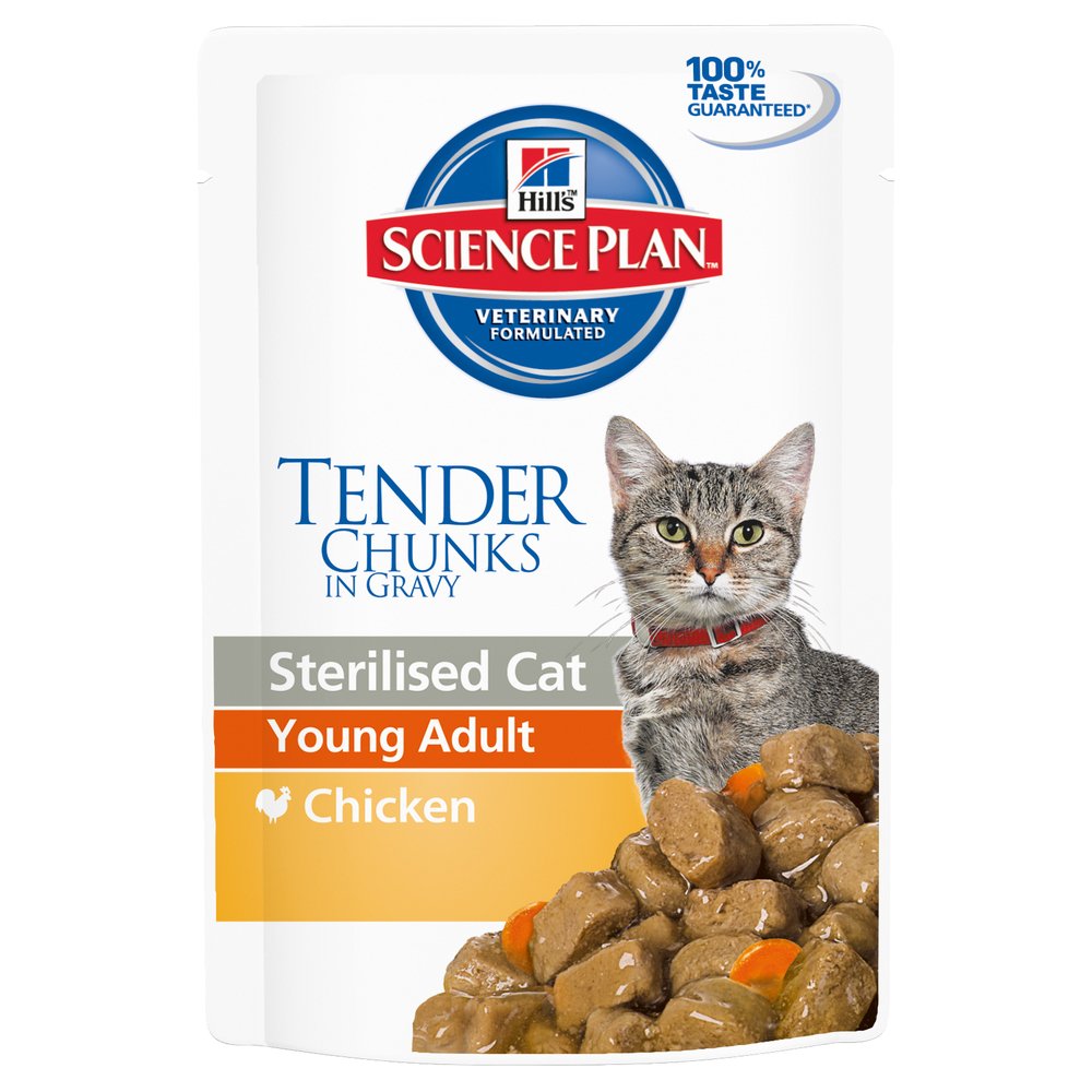 HILL'S SCIENCE PLAN Hills, Science Plan Sterilised Cat Young Adult Wet Food With Chicken, 85 grams