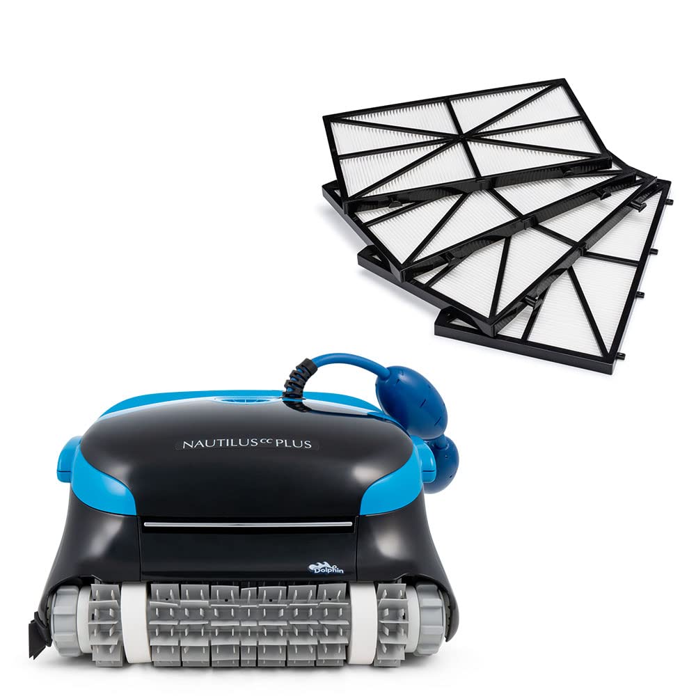 Dolphin Nautilus CC Plus Wi-Fi Robotic Pool Vacuum Cleaner Includes Ultra-Fine Filters for an Ultimate Clean, Ideal for In-Ground Pools up to 50 FT in Length