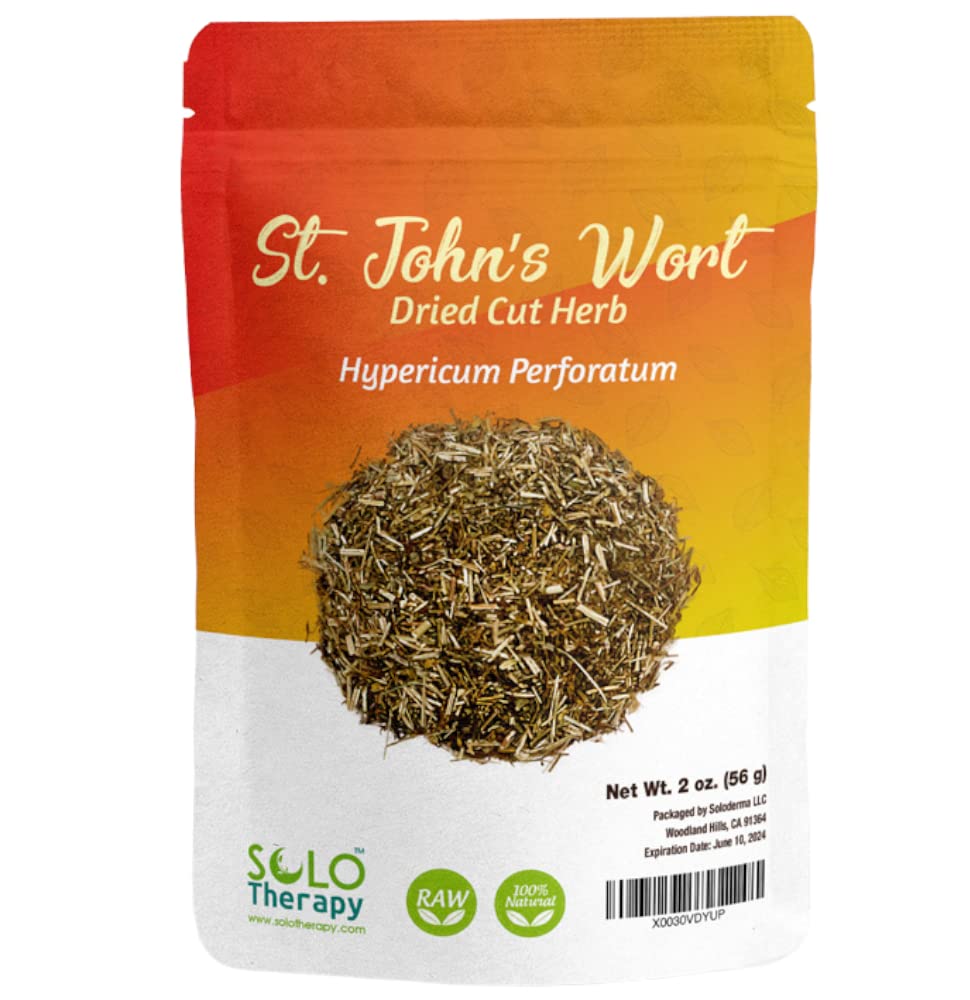 St. John's Wort Dried Cut Herb, 2 Ounces, Saint John's Wort, St. Johns Wort Herb Dried, Hypericum Perforatum, St. Johns Wort Tea 2 oz. - Resealable Bag - 56 grams - Premium Quality (St. Johns Wort)