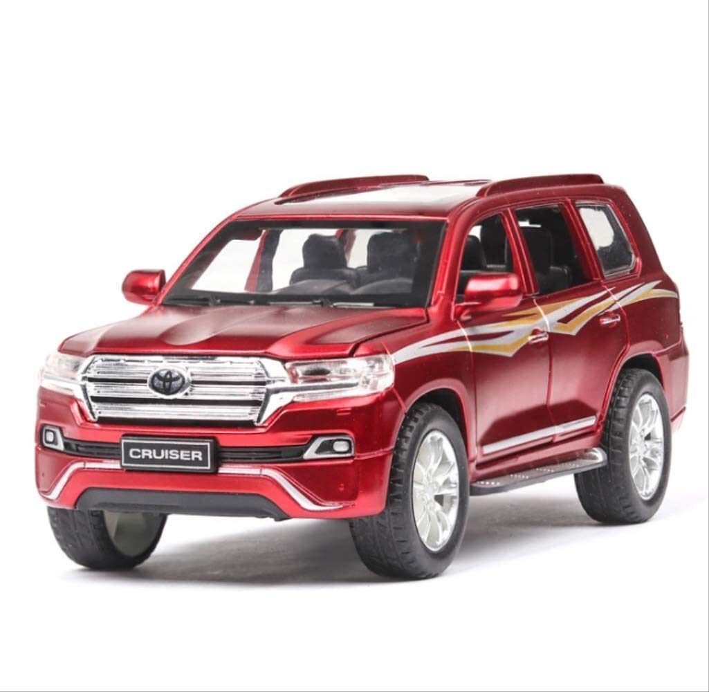 Leilims Toy car land cruiser metal toy alloy car die-cast toy car model door can open children's toys