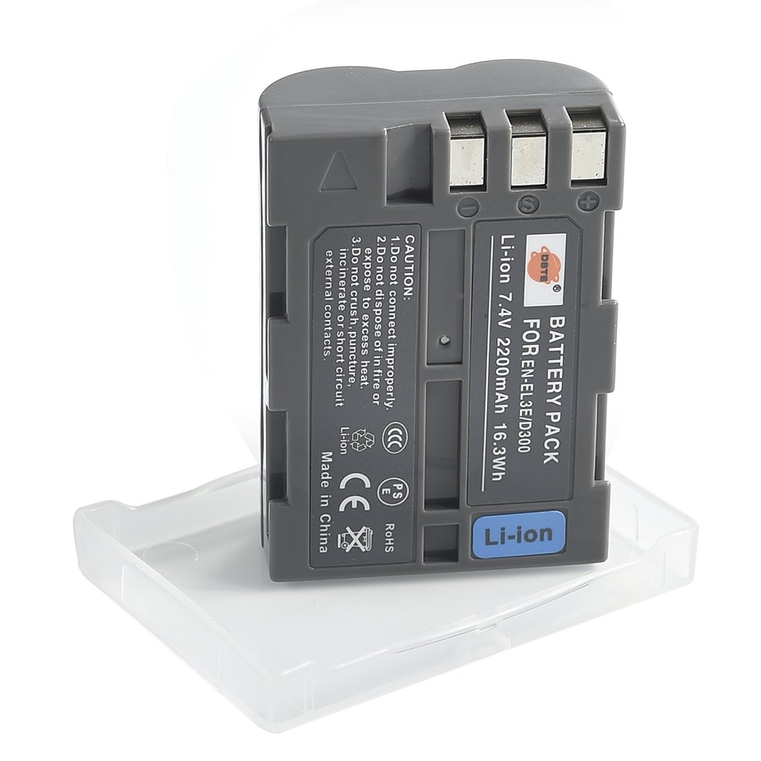 DSTE EN-EL3E ENEL3E (2200mAh/7.4V) Li-Ion Battery Compatible with Nikon D30 D50 D70 D70S D80 D90 D100 D200 D300 D300S D700