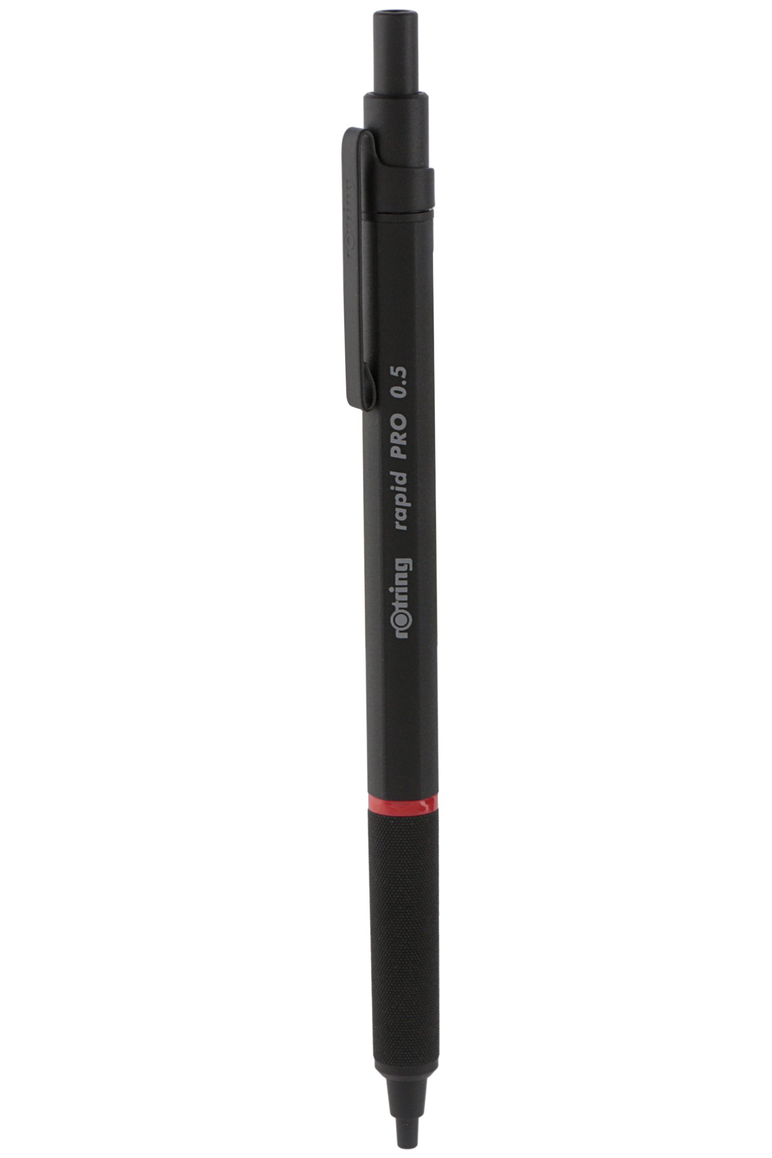 rOtringRapid Pro Mechanical Pencil | HB 0.5 mm Lead Propelling Pencil | Reduced Lead Breakage | Matte Black Full-Metal Barrel