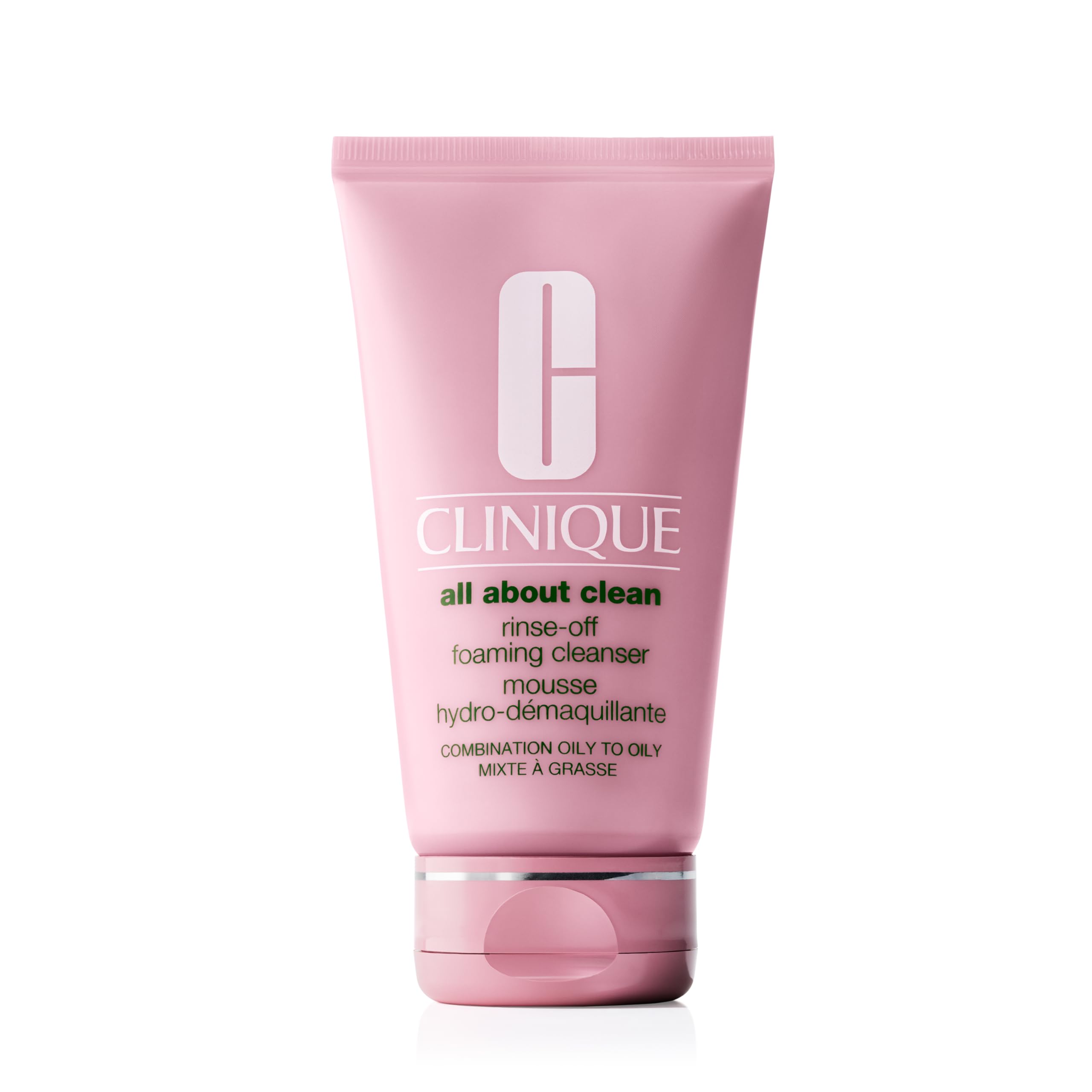 Clinique All About Clean Rinse-Off Foaming Facial Cleanser With Hyaluronic Acid + Glycerin For Oily Skin Types | Dissolves Makeup + Sunscreen