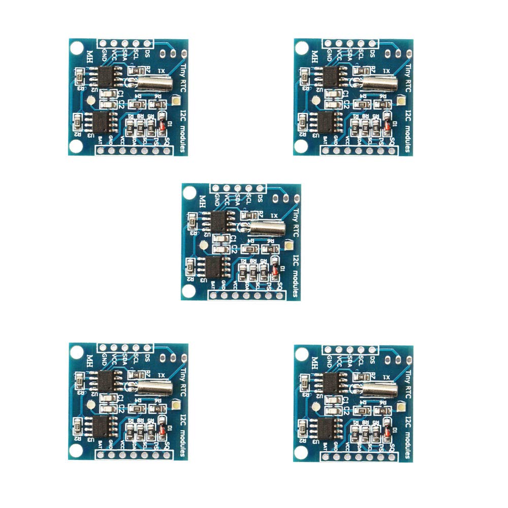 beseloa Ximimark 5Pcs I2C RTC DS1307 AT24C32 Real Time Clock Module for AVR ARM PIC SMD for Arduino